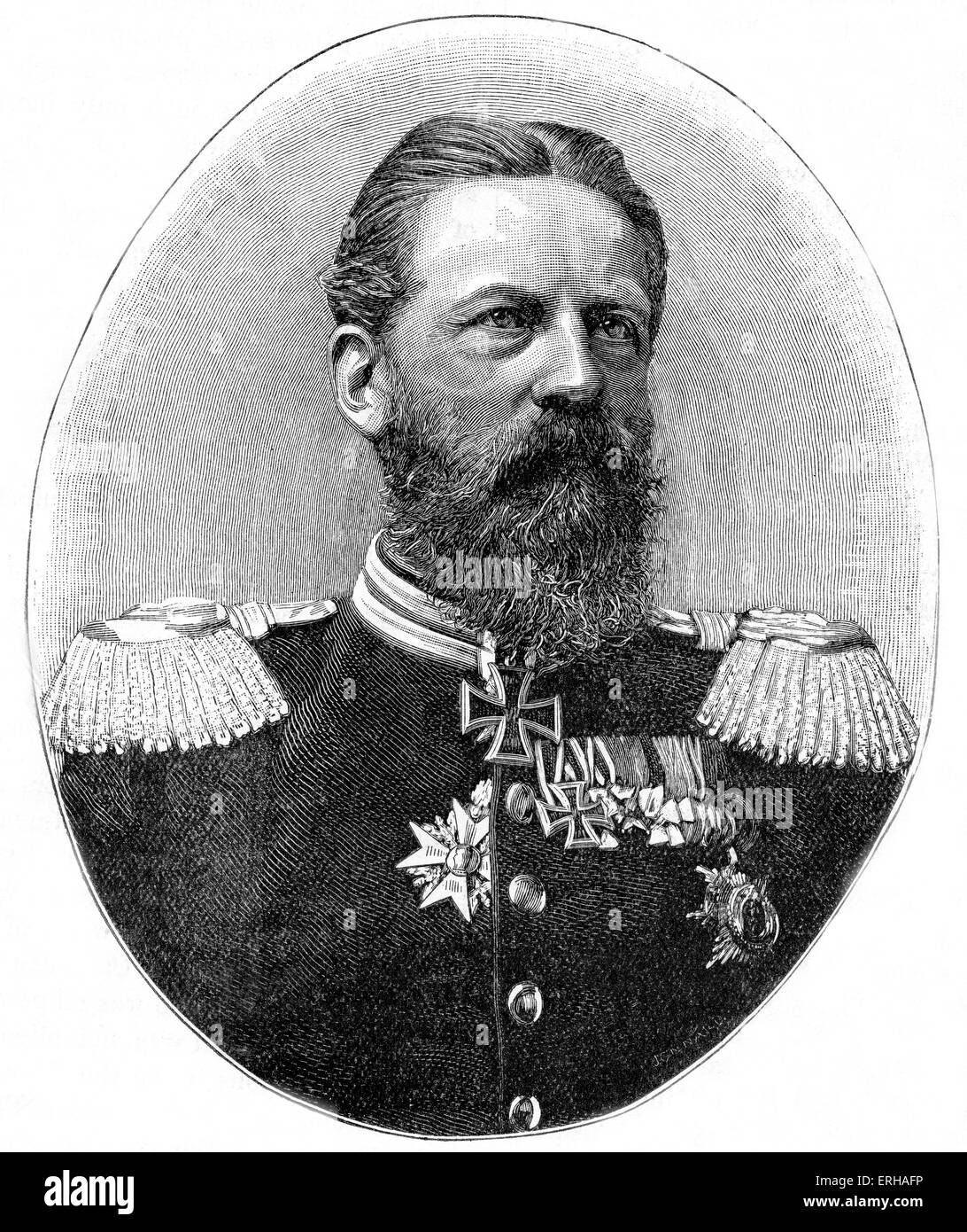Kaiser Friedrich III / Friedrich Wilhelm Nikolaus Karl / Fritz (8. Oktober 1831 – 15. Juni 1888).  Deutscher Kaiser und König von Stockfoto