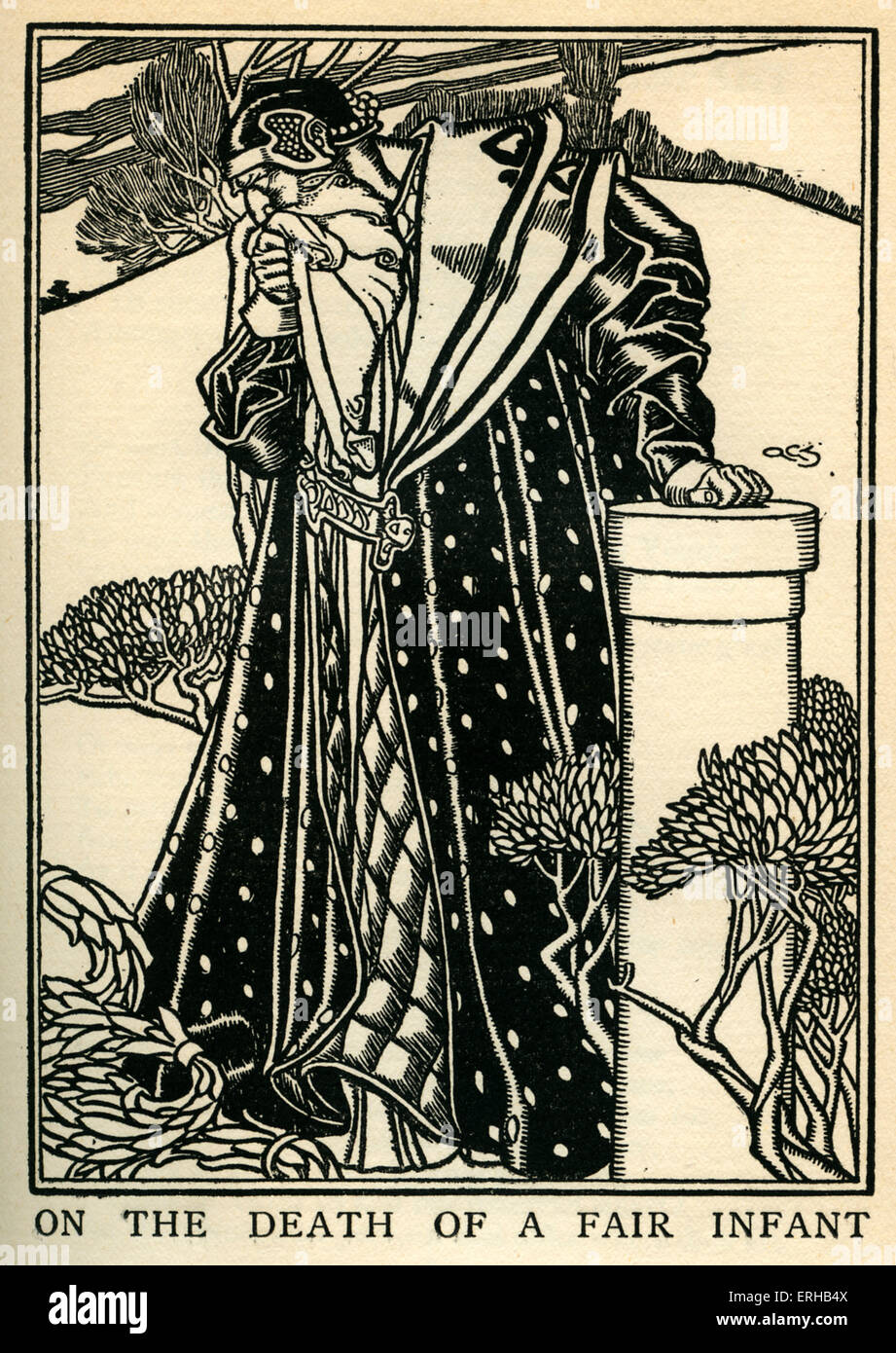 Nach dem Tod von einem fairen Säugling sterben eines Husten, von John Milton (1608-1674). Veröffentlicht in Gedichte von 1645, Bildunterschrift lautet: "auf der Stockfoto