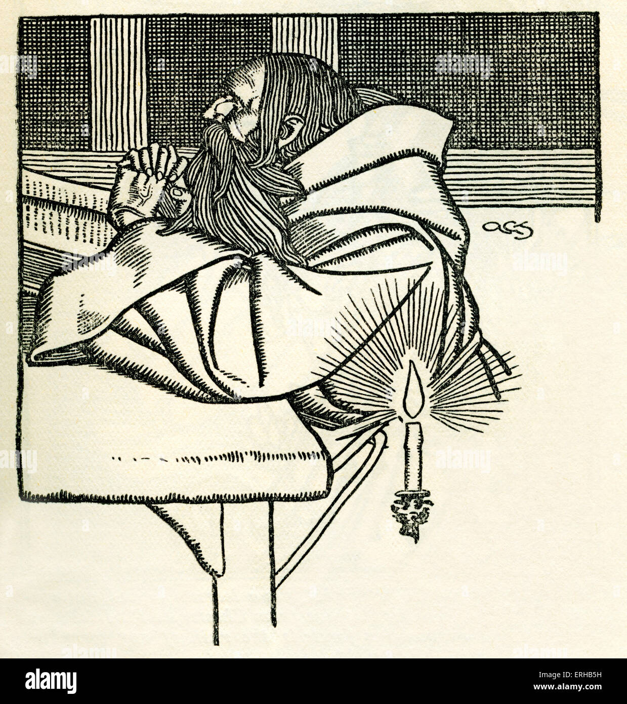 Il Penseroso von John Milton (1608-1674). Il Penseroso (Italienisch: "der Philosoph") erscheint ein Gedicht mit Miltons 1645 Stockfoto