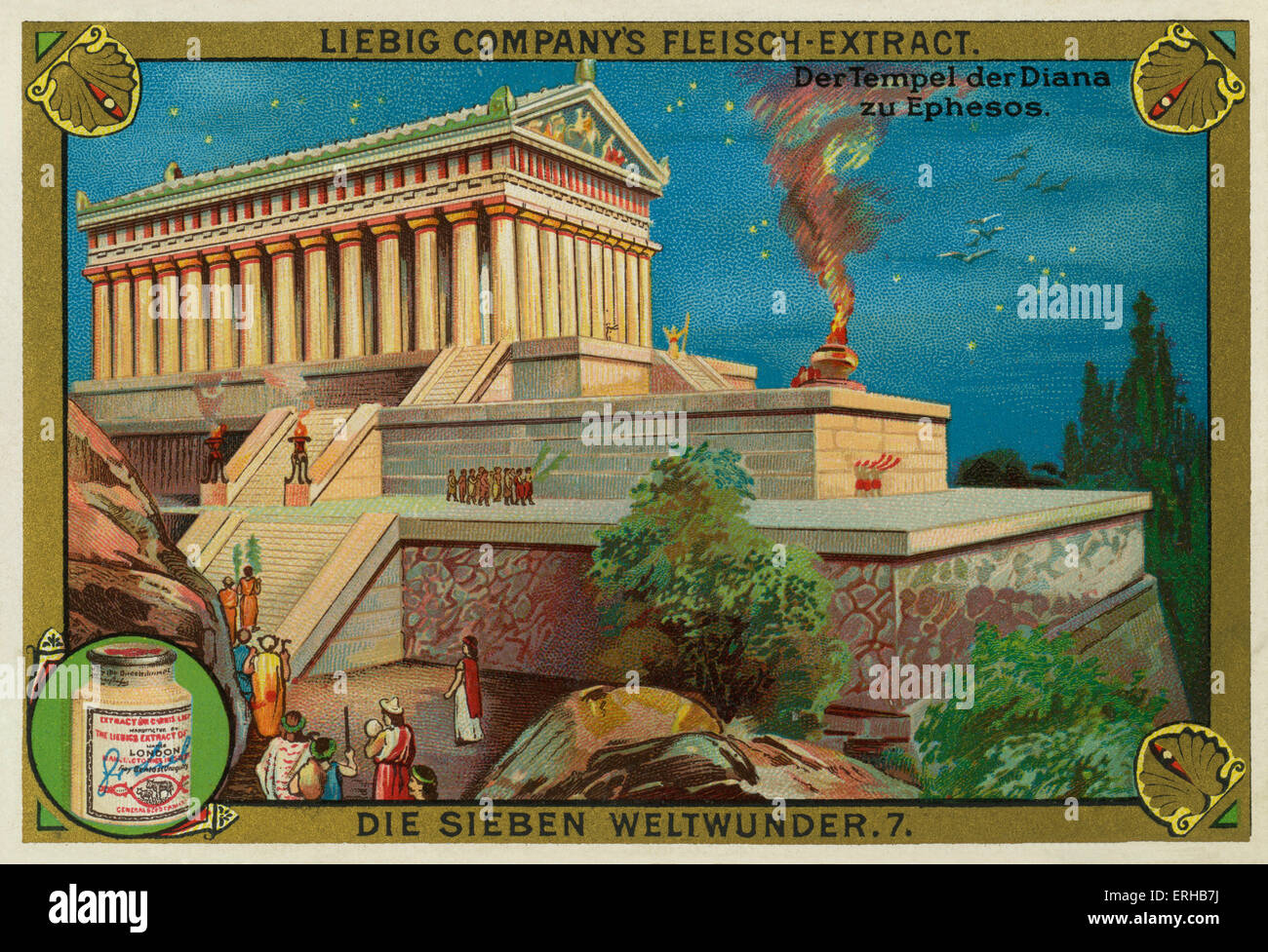 Der Tempel der Artemis/Tempel der Diana (Deutsch: Der Tempel der Diana Zu Ephesos). Eines der sieben Weltwunder der Antike Stockfoto