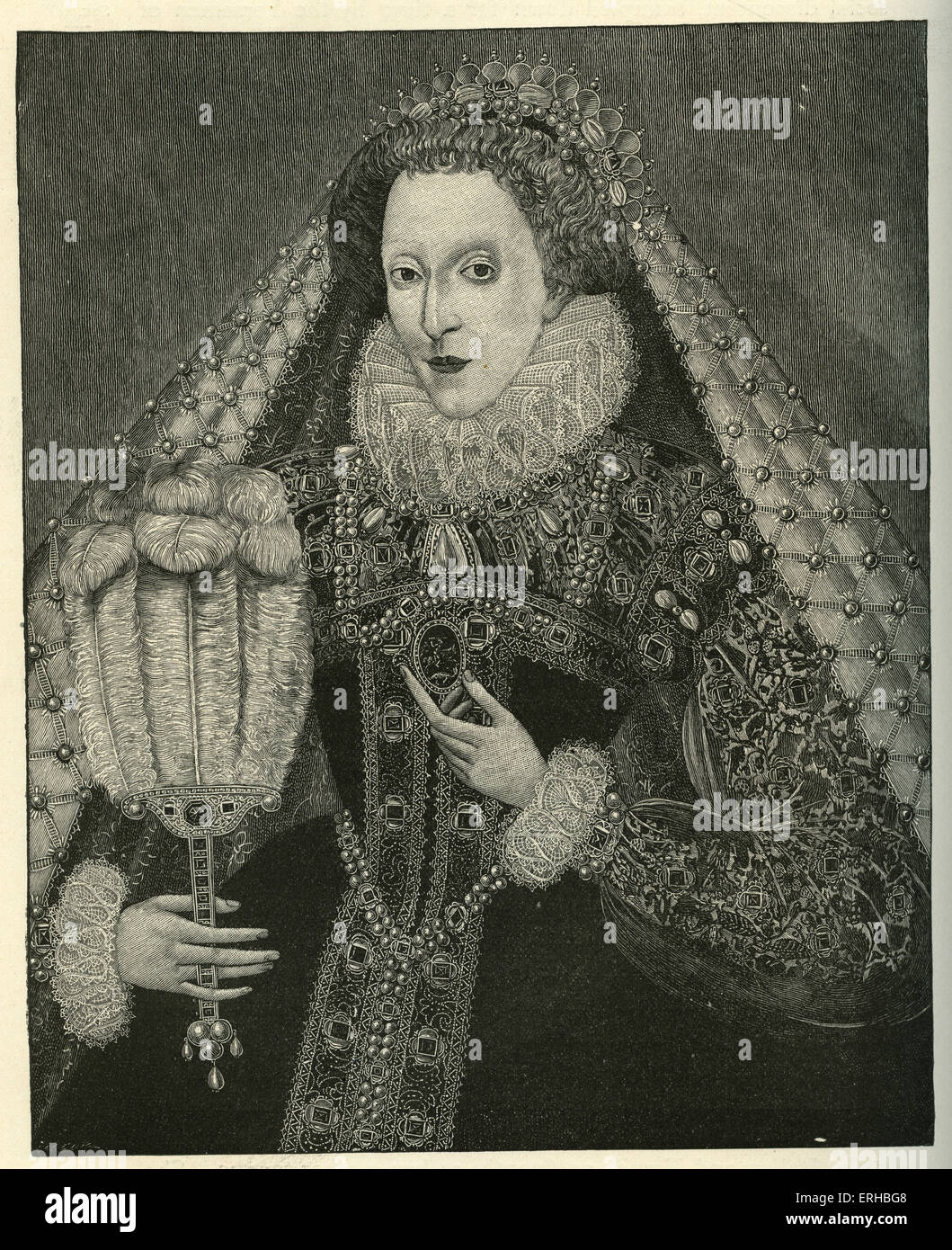 Queen Elizabeth I - Porträt der Königin von England, 7. September 1533-24. März 1603.  Regierte vom 17. November Stockfoto