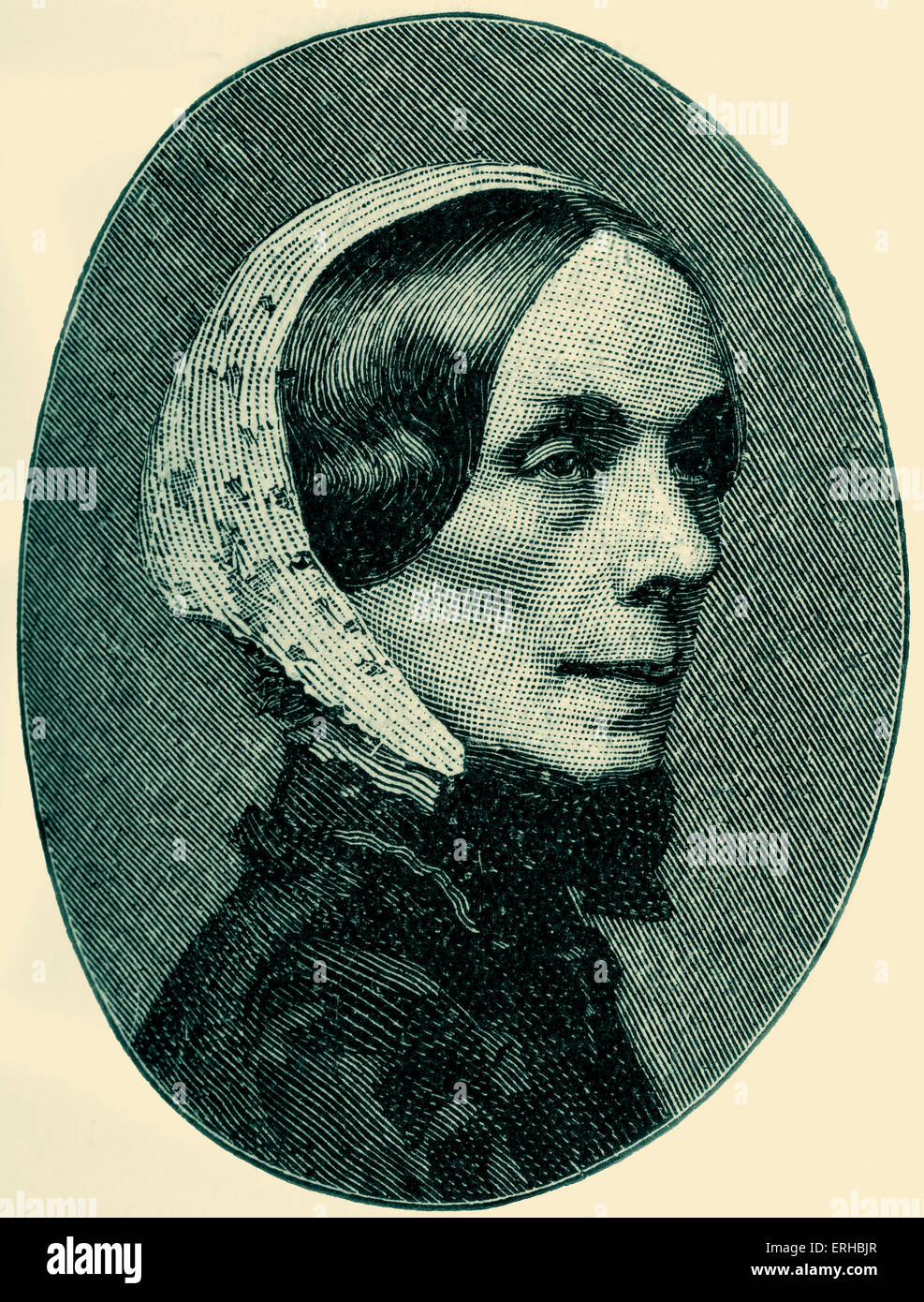 Jane Welsh Carlyle / Jane Baillie Welsch (14. Januar 1801 – 21. April 1866). Geschätzten Briefschreiber und Frau, schottischer Essayist, Thomas Carlyle (1795-1881). Llustration nach einer Fotografie von Fry und Elliot. Stockfoto