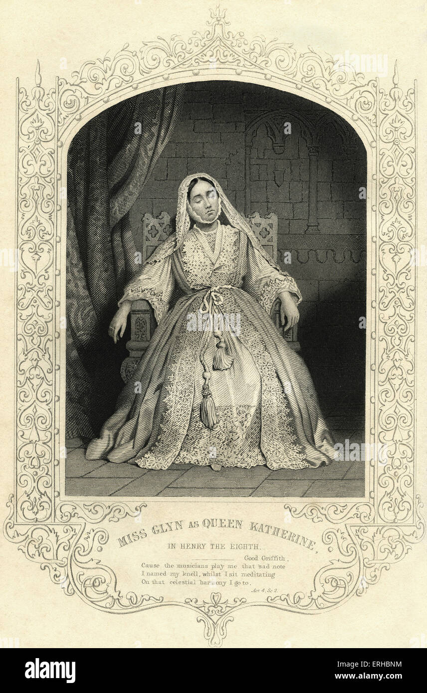 König Henry VIII - Miss Glyn als Königin Katherine im II. Akt IV Szene des Henry Eighth.Caption lautet "gute Griffith, Ursache der Stockfoto