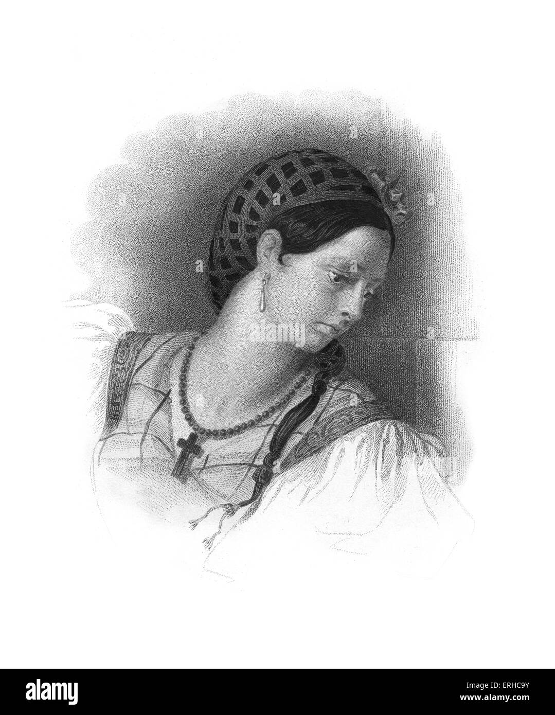 Magd Saragoza - auch Saragossa oder Zaragoza, Porträt. Agustina de Aragón, eine lokale Frau kam, die spanischen Soldaten zu ernähren Stockfoto