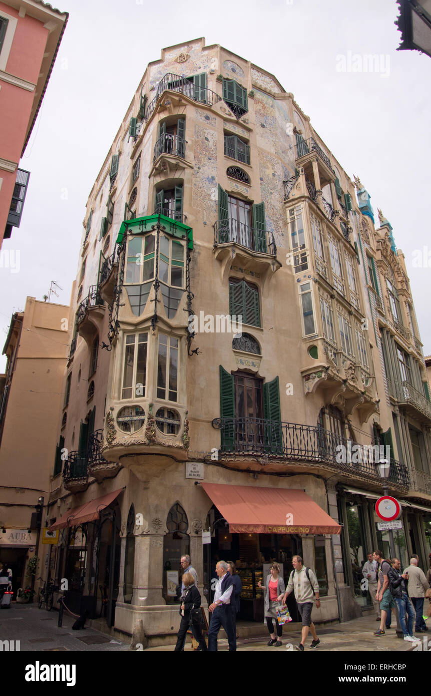 Detail der Casa Rey in Palma Mallorca Stockfoto