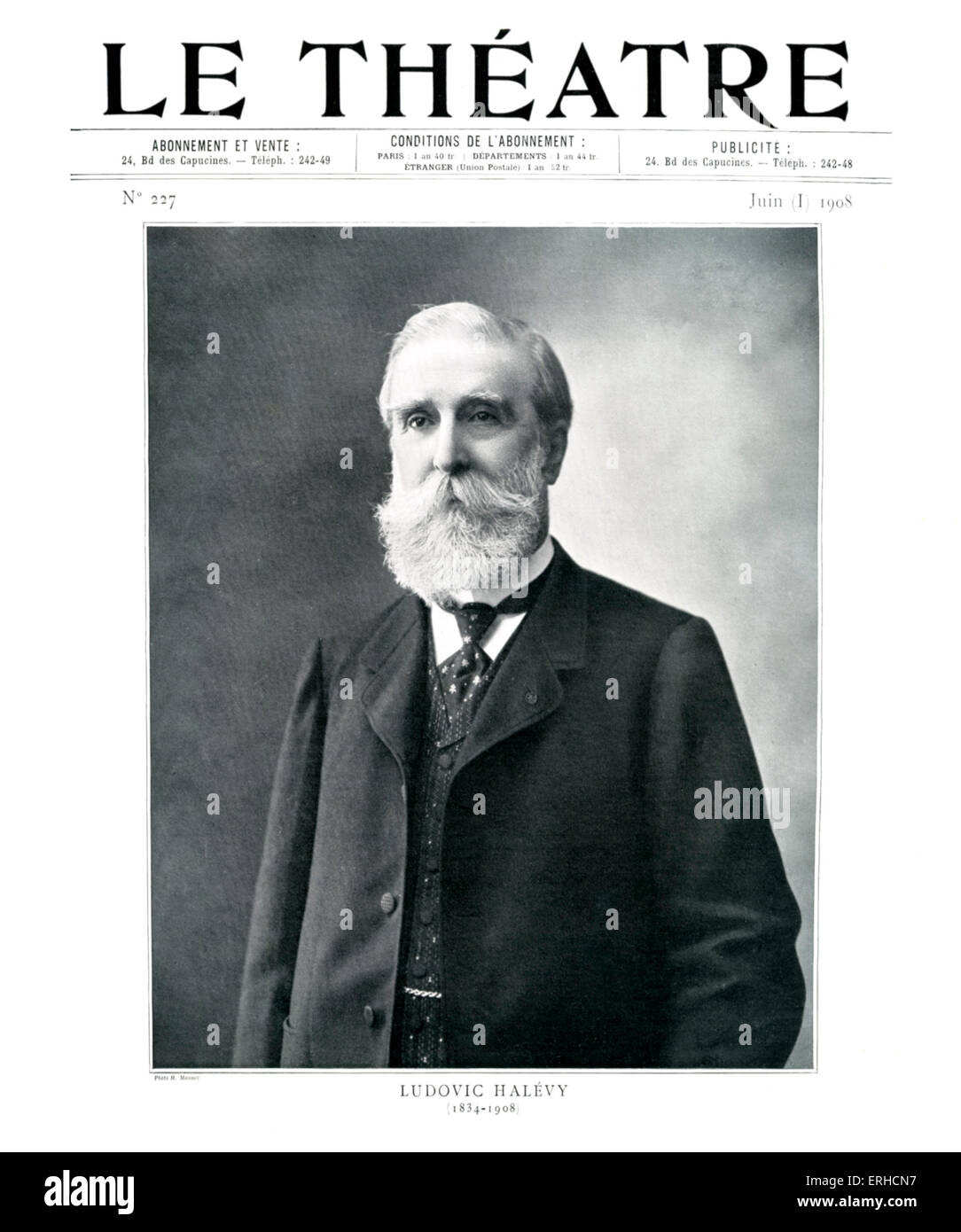 Ludovic Halévy, Porträt, 1908.  Französischer Autor und Dramatiker 1. Januar 1834 – 7. Mai 1908. Stockfoto