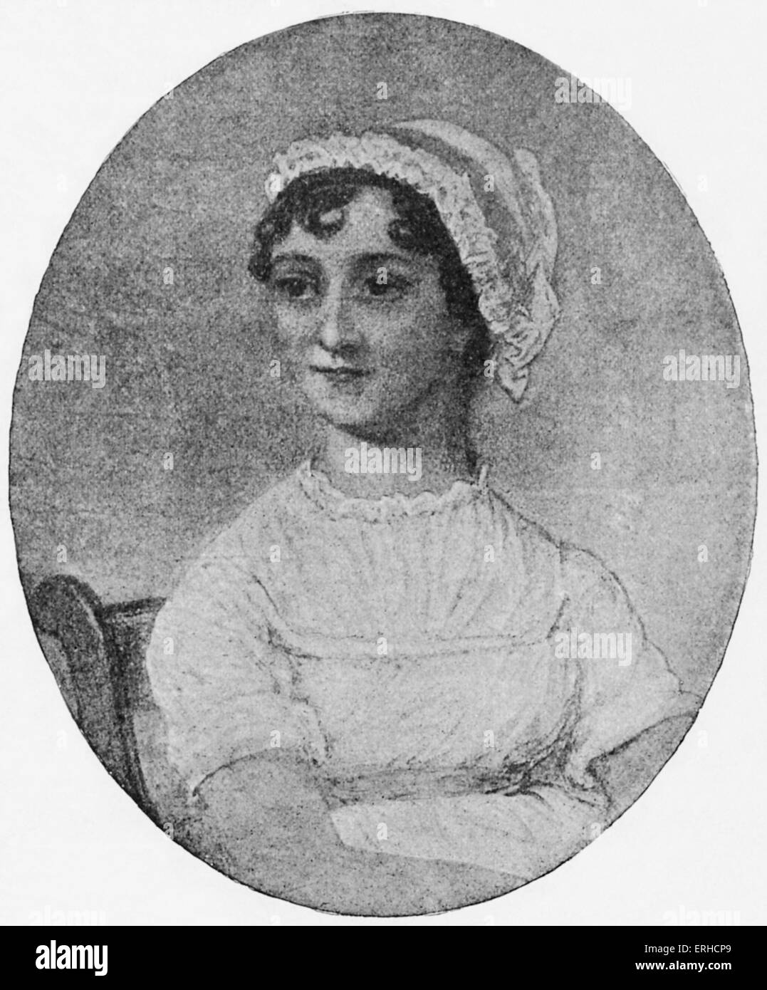 Jane Austen als Mädchen. Englischer Schriftsteller, 16. Dezember 1775 – 18. Juli 1817. Stockfoto