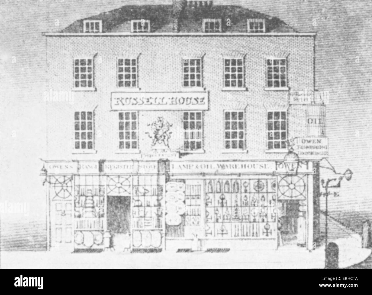 Unterkünfte in Russell Street, Covent Garden, London, Heimat von Charles Lamb im Jahre 1817.  Englischer Schriftsteller und Essayist, 10. Februar 1775 Stockfoto
