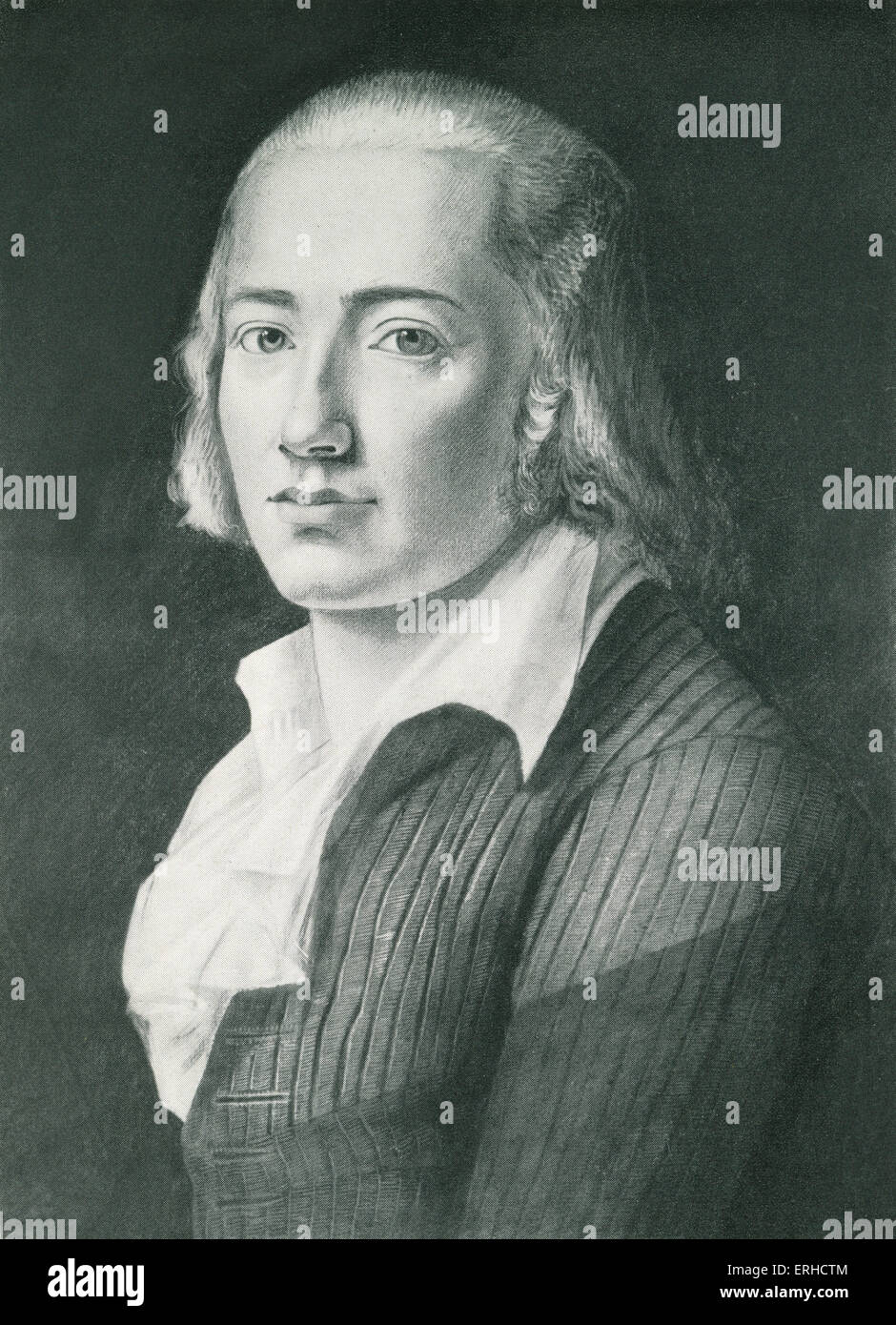 Johann Christian Friedrich Hölderlin, ein großer deutscher Lyriker und Denker mit Romantik und deutschen Idealismus verbunden. 20 Stockfoto