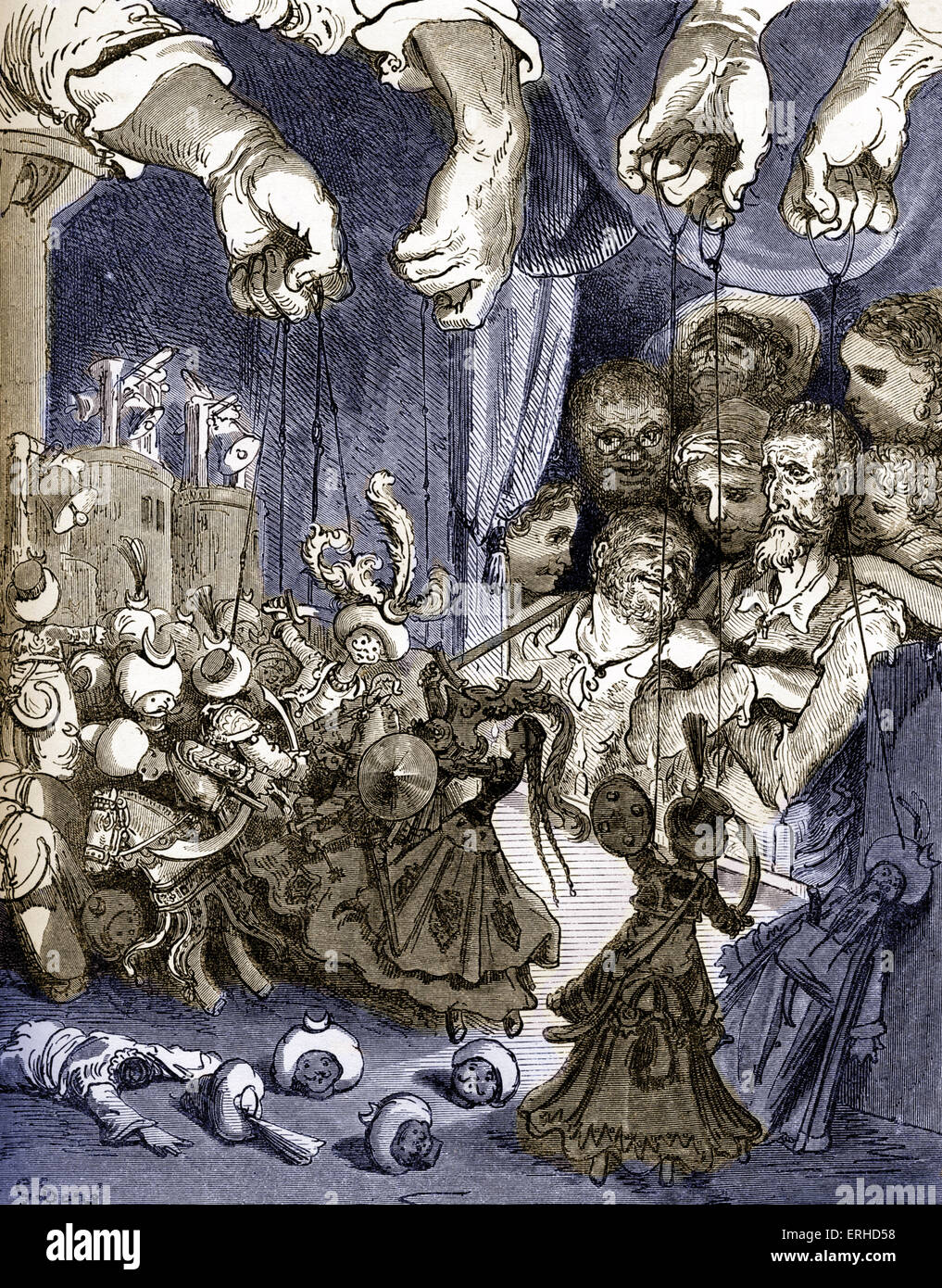 Die Geschichte von Don Quijote De La Mancha von Miguel de Cervantes, spanischer Autor geschrieben und illustriert von Gustav Dore. Stockfoto