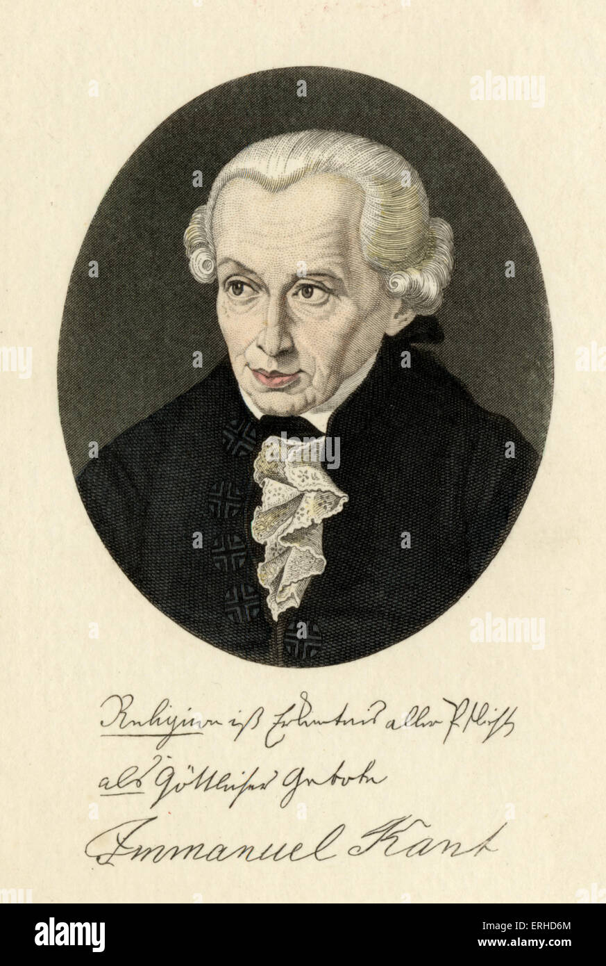Immanuel Kant - preußischer Philosoph, 22. April 1724 - 12. Februar 1804. Stockfoto