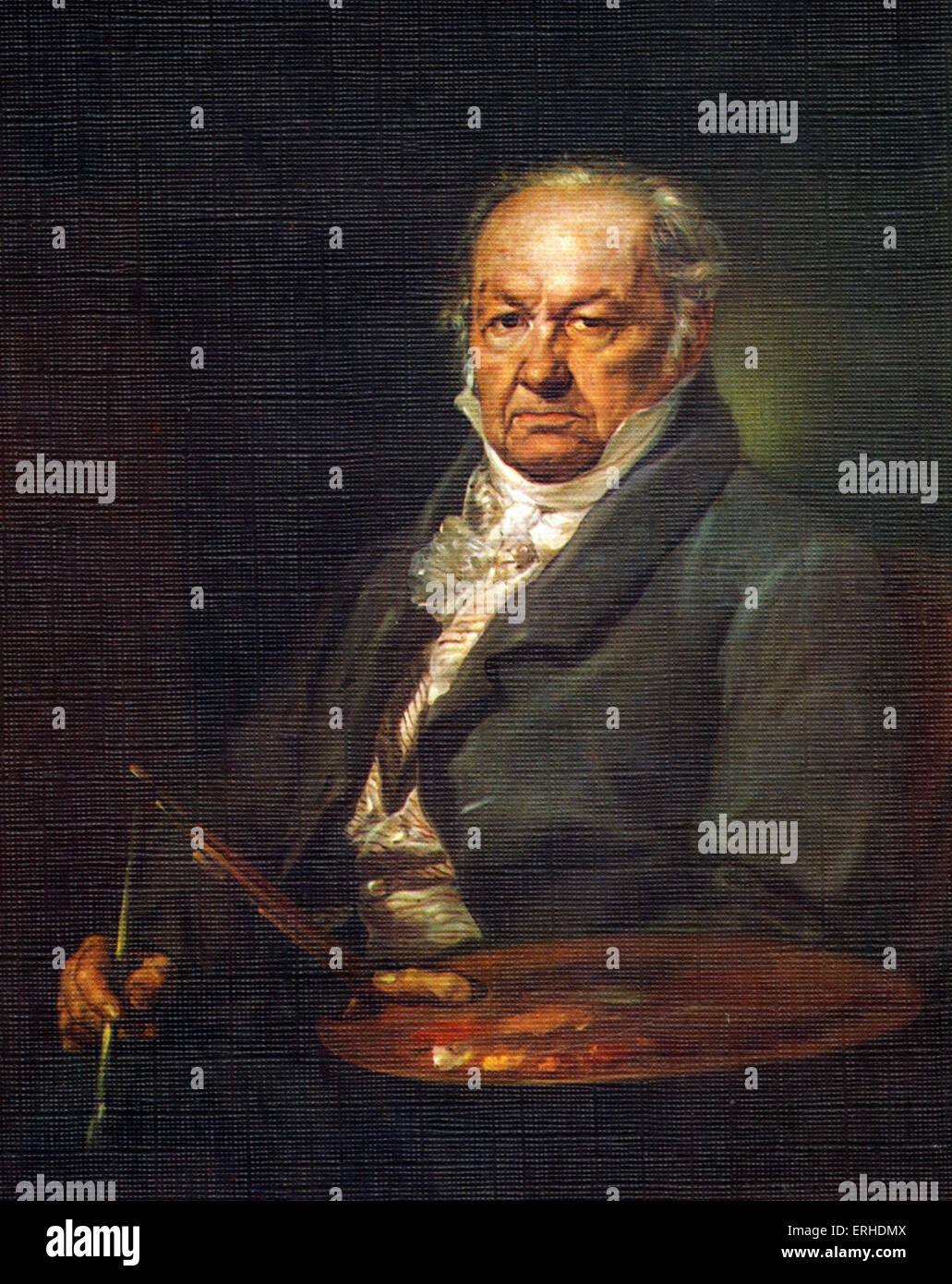 Goyas Porträt von Vicente Lopez (1772-1850). Francisco José de Goya y Lucientes: spanischer Maler, 1746-1828.  Malerei vom Stockfoto