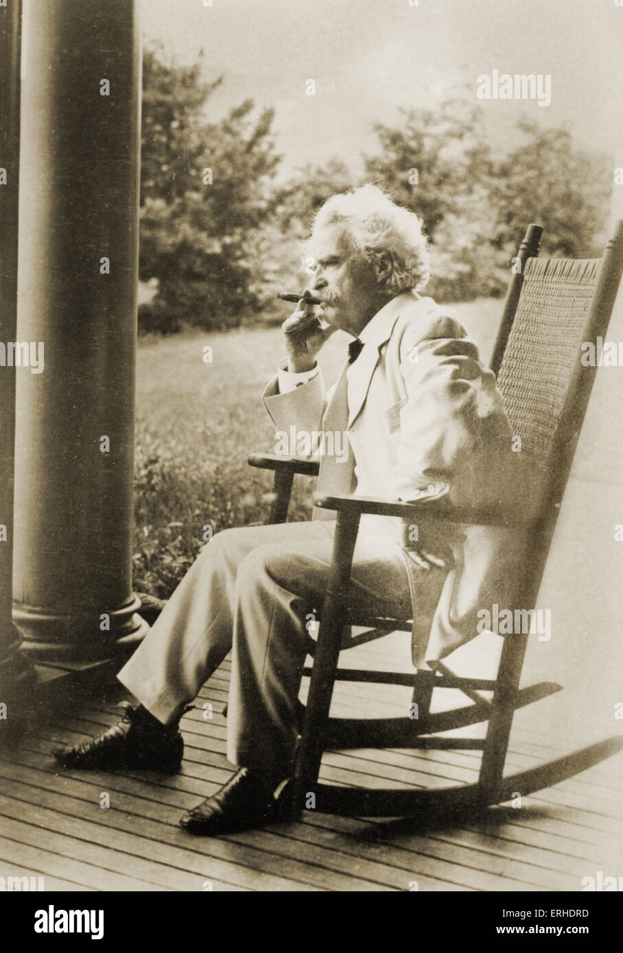 Mark Twain - Porträt.  US-amerikanischer Schriftsteller, Satiriker und Schriftsteller. 1835 - 1910 Stockfoto