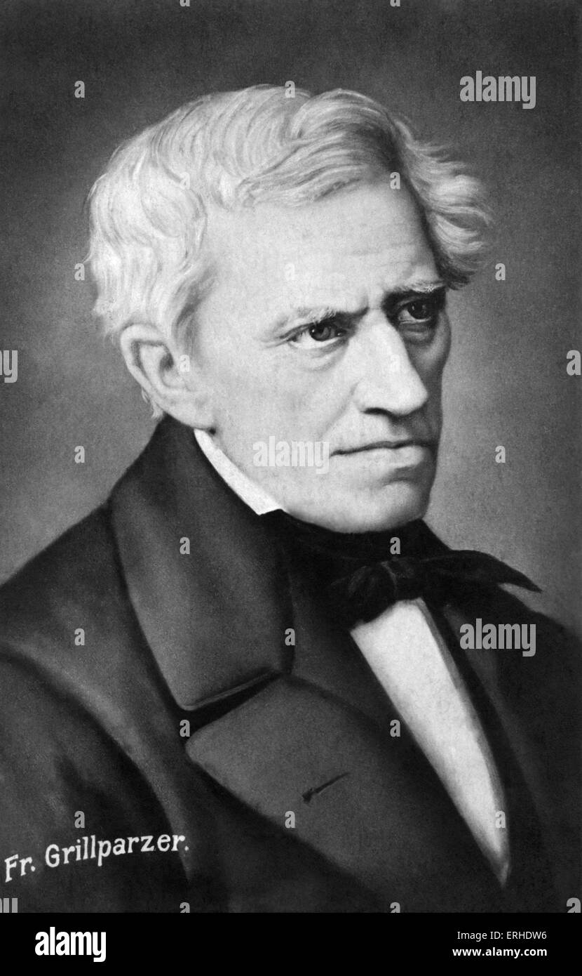 GRILLPARZER, Franz - österreichische Dramatiker. 1791-1872. Freund von SCHUBERT Stockfoto