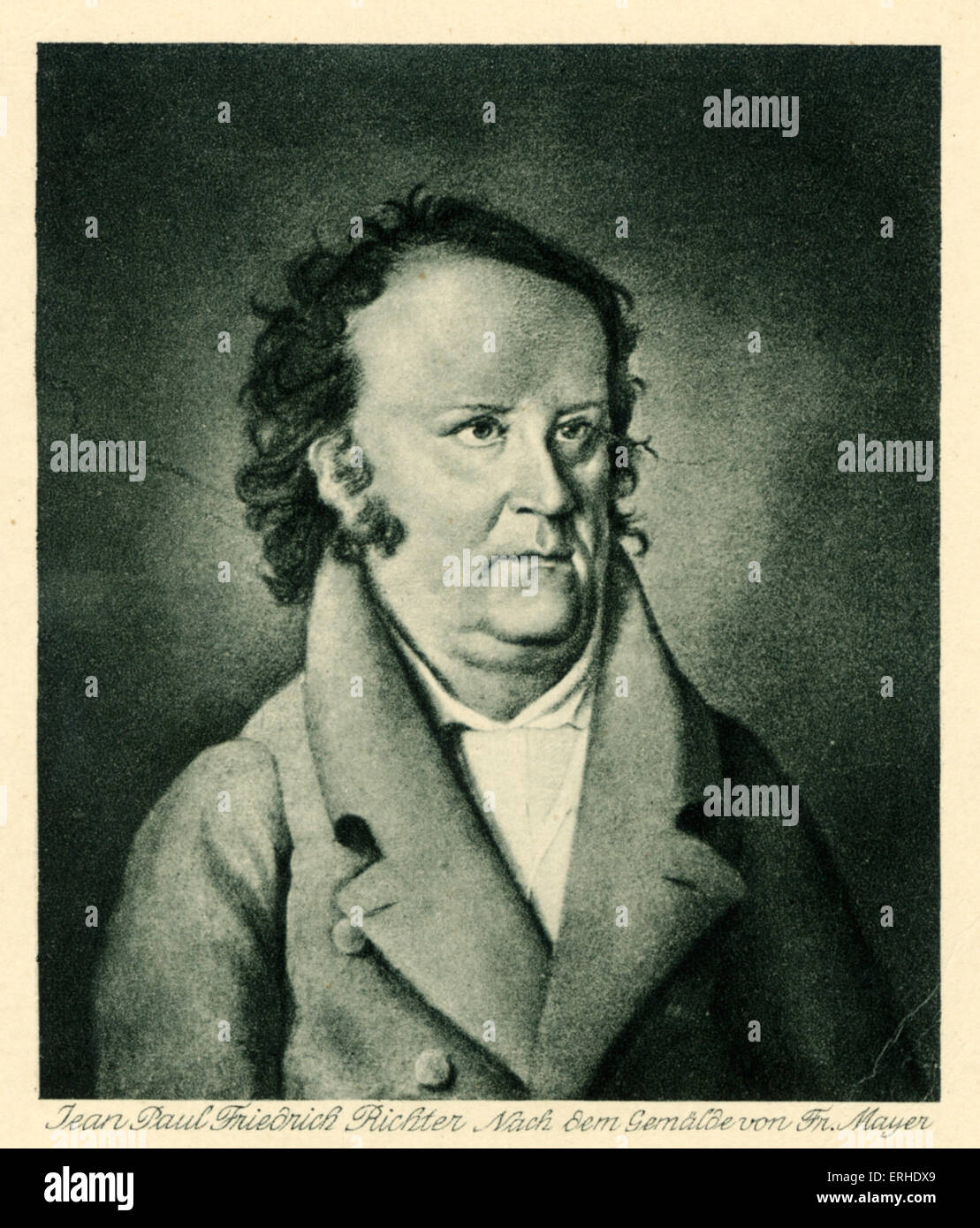 Jean Paul (oder Johann Paul) Friedrich Richter, deutscher Dichter, deren Werke, Mahler, Schumann & anderer Komponisten (1763-1825 inspiriert). Stockfoto