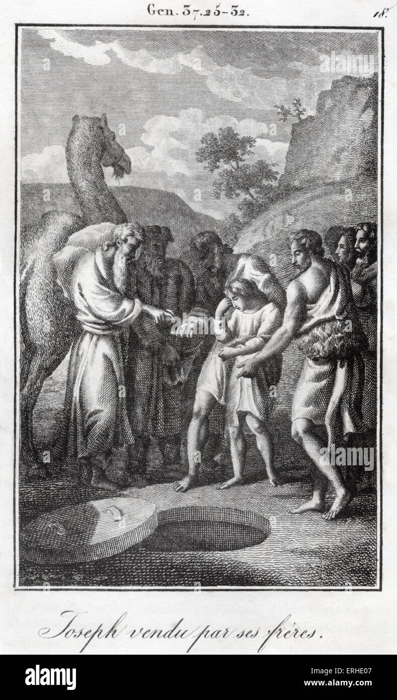 Bibel, ist Joseph von seinen Brüdern in die Sklaverei verkauft. Genesis Stockfoto
