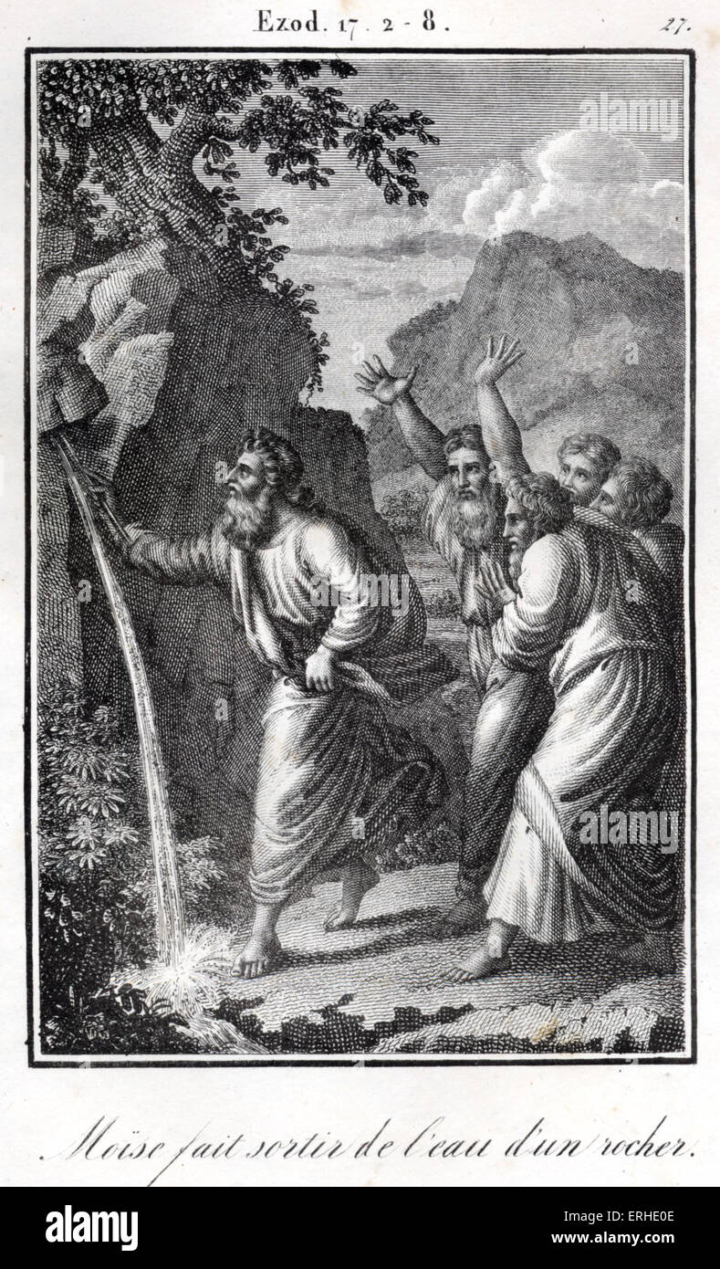 Bibel, markante Felsen und Wasser aus es Moses Exodus Stockfoto