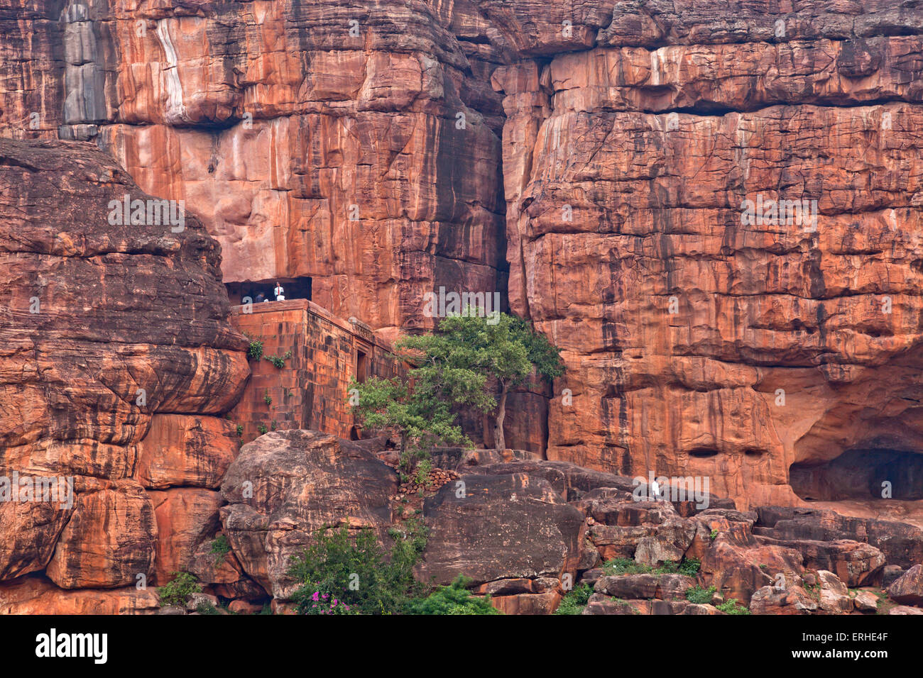 Höhlentempel in Badami, Karnataka, Indien, Asien Stockfoto