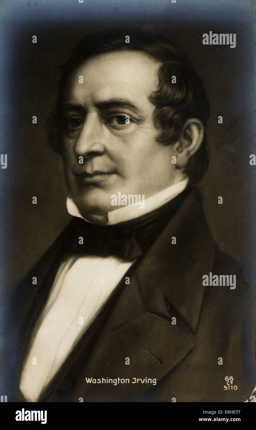 Washington Irving, Portrait, US-amerikanischer Schriftsteller. 3. April 1783 28. November 1859 Stockfoto