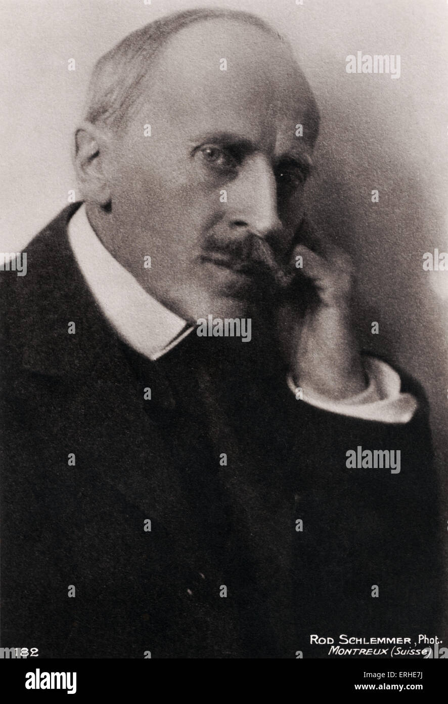 Romain Rolland, Portrait. Französischer Schriftsteller, Dramatiker, Essayist, Mystiker, Pazifist, 1866-1944. Den Nobelpreis für Stockfoto