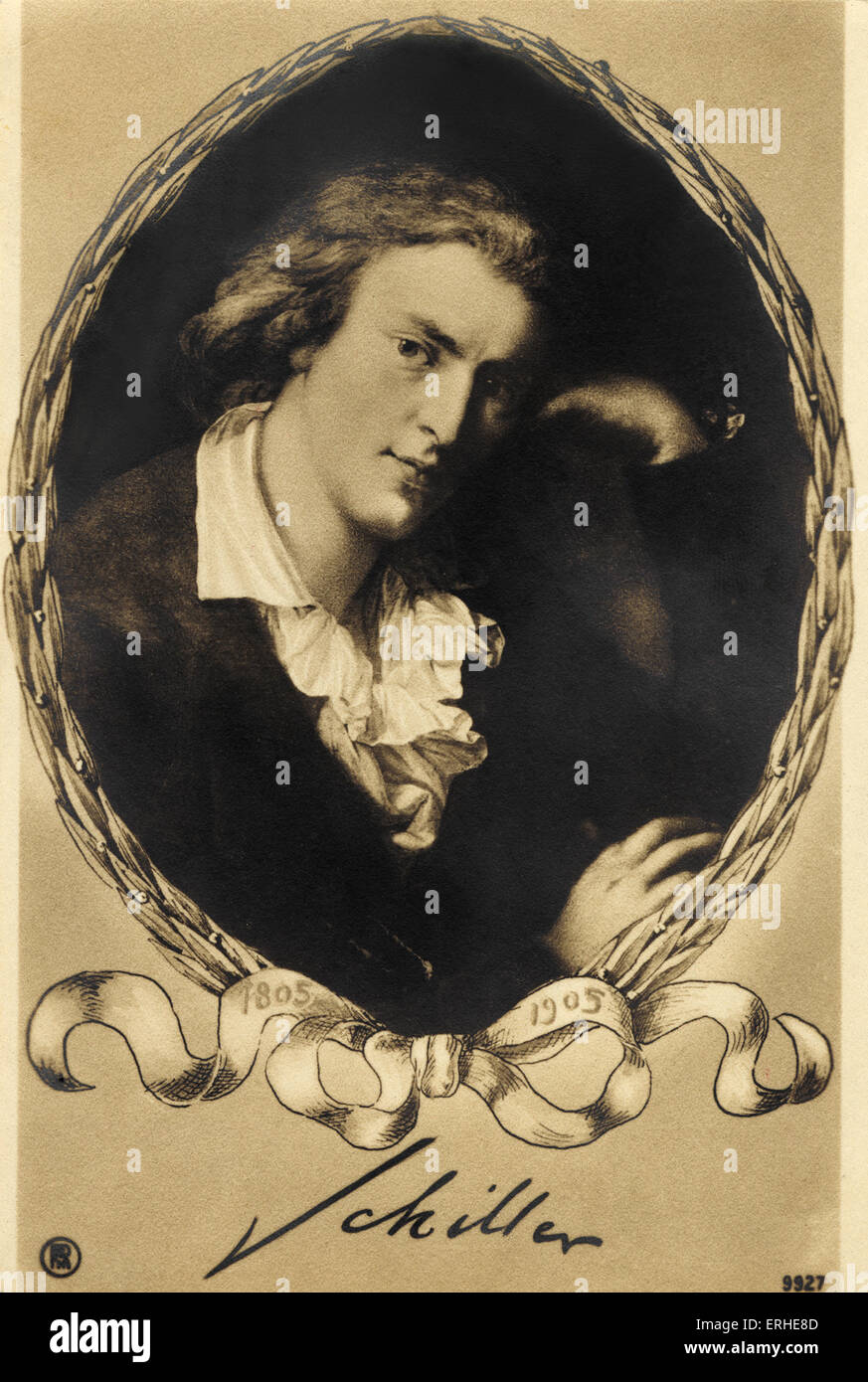 Friedrich von Schiller, Portrait. Deutschen 18. Jahrhunderts Dramatiker, Dichter und Literaturtheoretiker, 1759-1805 Stockfoto
