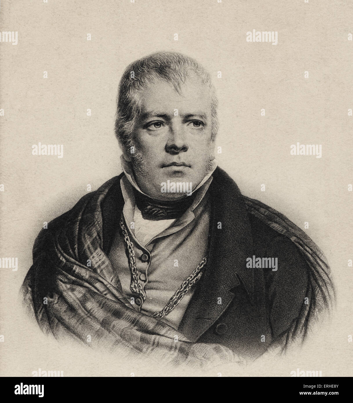 Sir Walter Scott, Portrait. Englischer Schriftsteller und Dichter 1771-1832. Stockfoto