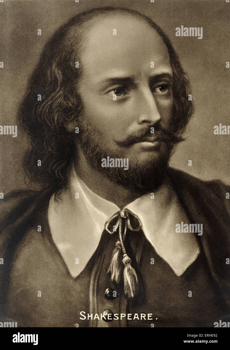 William Shakespeare, Portrait. Englischer Dramatiker 1564-1616 Stockfoto