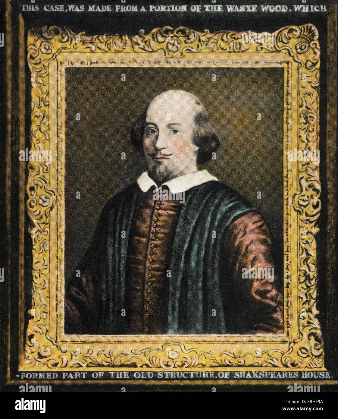 William Shakespeare, gerahmtes Porträt. Englischer Dramatiker, 1564-1616 Stockfoto