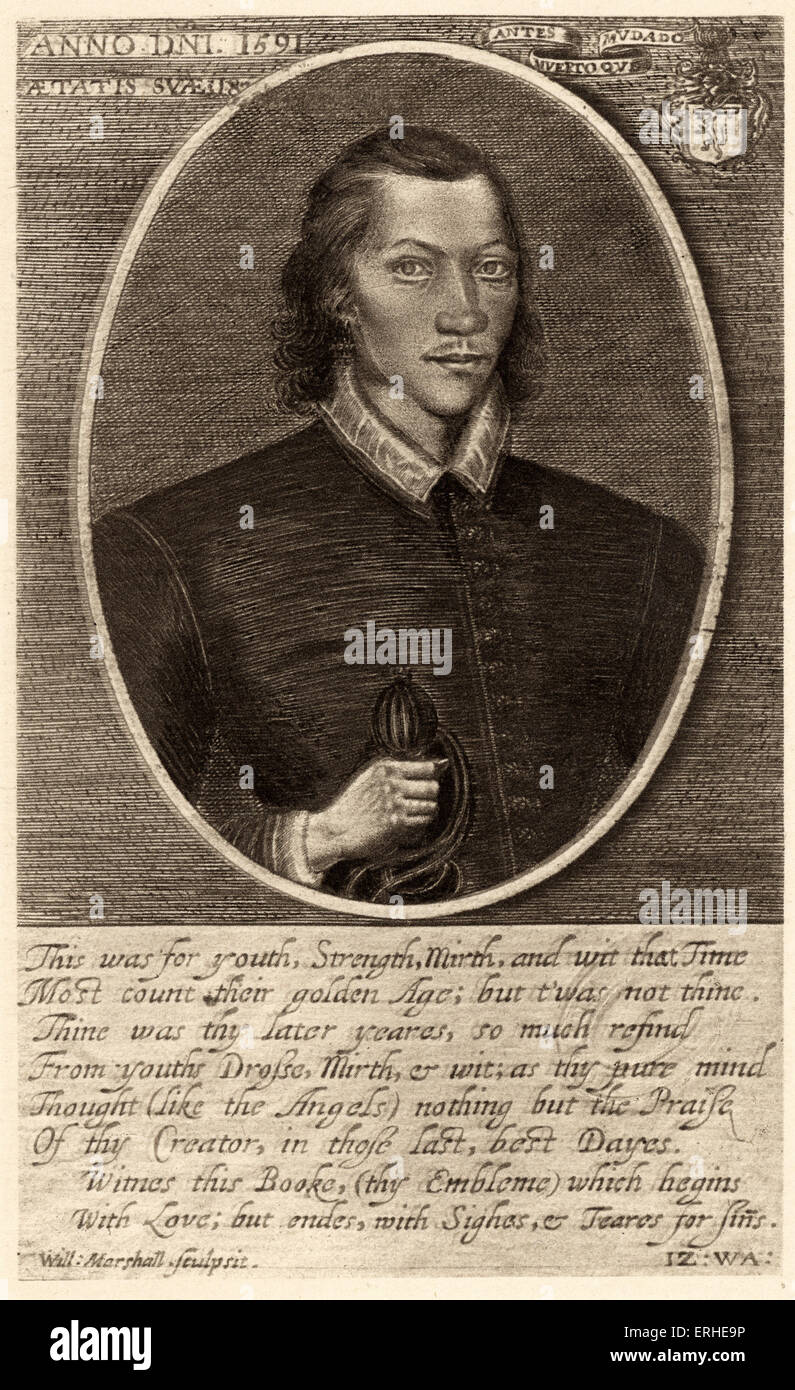 John Donne - Porträt. Englischer Dichter, 1572-1631 Stockfoto