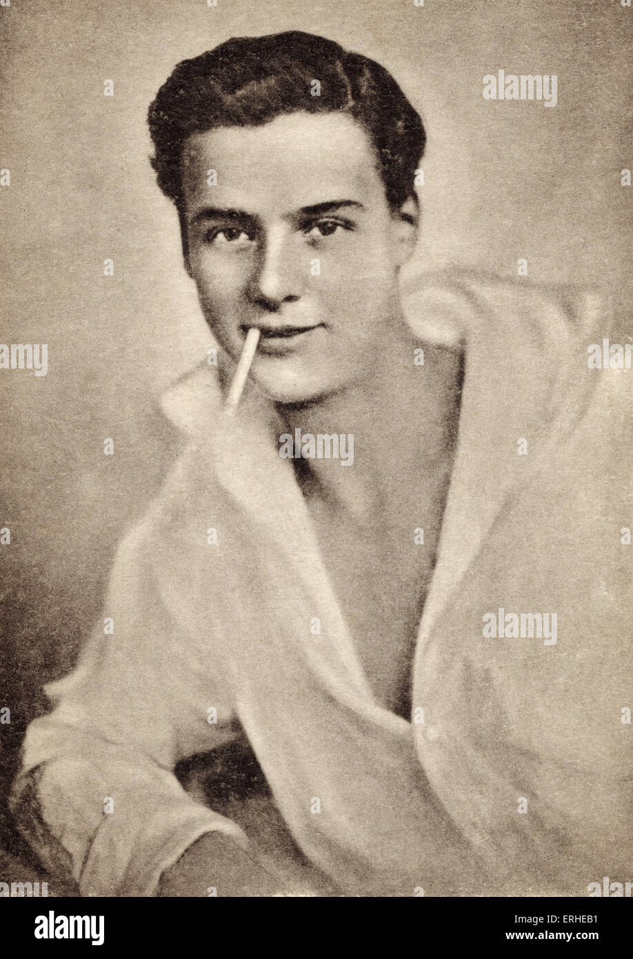 Walter Slezak - österreichischer Schauspieler und Sohn von der Wagnerschen Opernsänger Leo Slezak.  1902-1983. Werbung noch. Stockfoto
