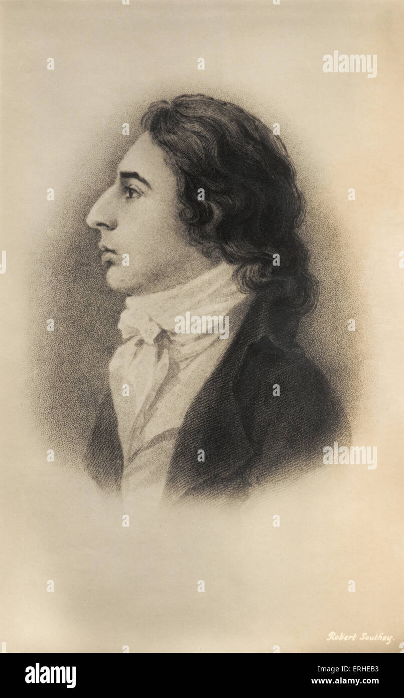 Robert Southey - britischer Dichter und Schriftsteller. Freund von Coleridge.  Poet Laureate. 1774-1843. Stockfoto