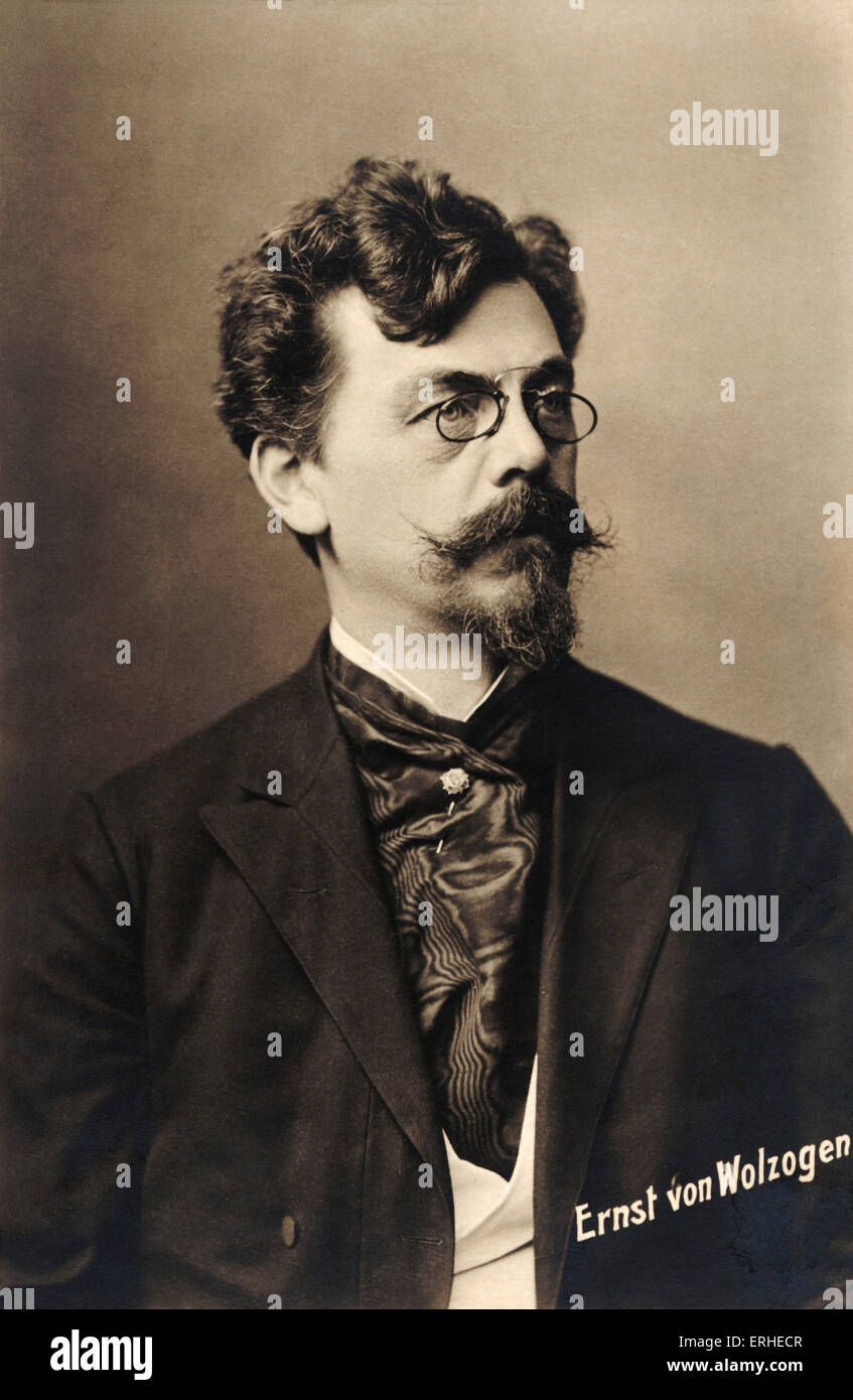 Ernst von Wolzogen - polnischer Schriftsteller und besonders einflussreich auf Kabarett, 1855-1934 Stockfoto