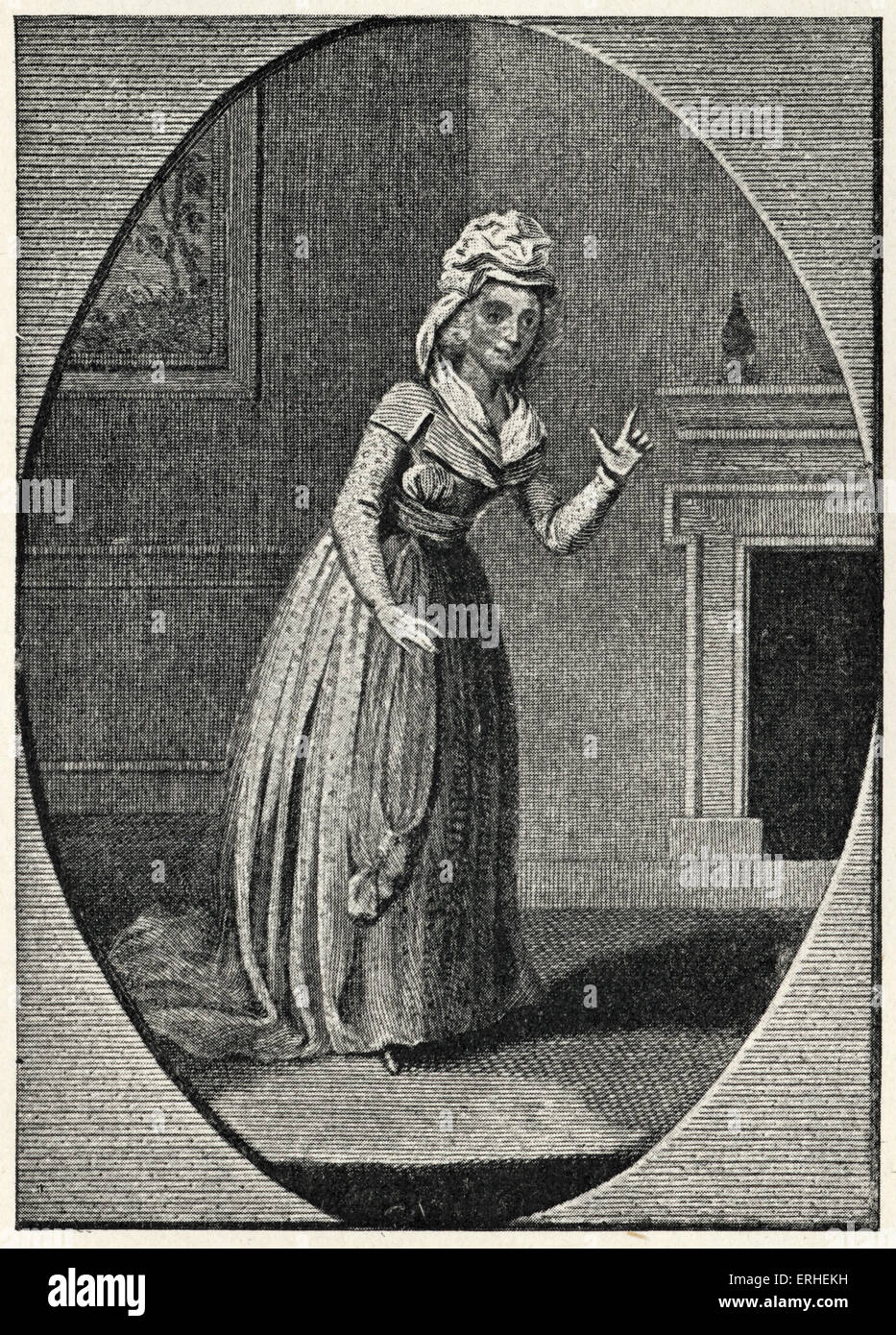 John Gay - Illustration - Frau Crouch als Polly - "Die Bettler Oper" 1685-1732-aus alten Drucken Stockfoto