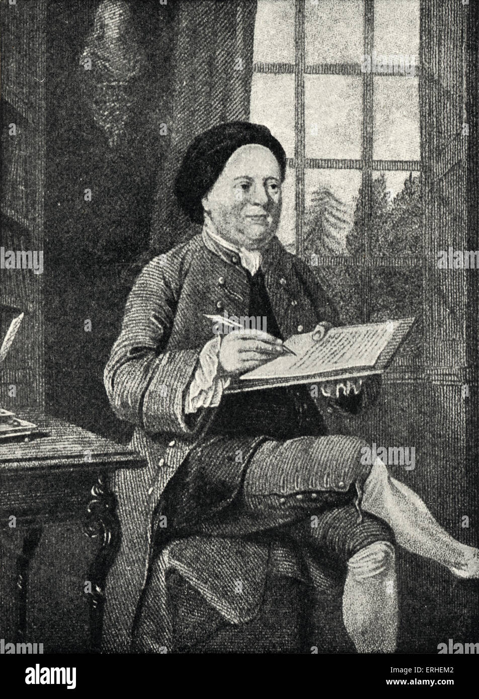 Samuel Richardson, Portrait. Englisch Autor 19. August 1689 - 4. Juli 1761.  von Mason Chamberlin Stockfoto