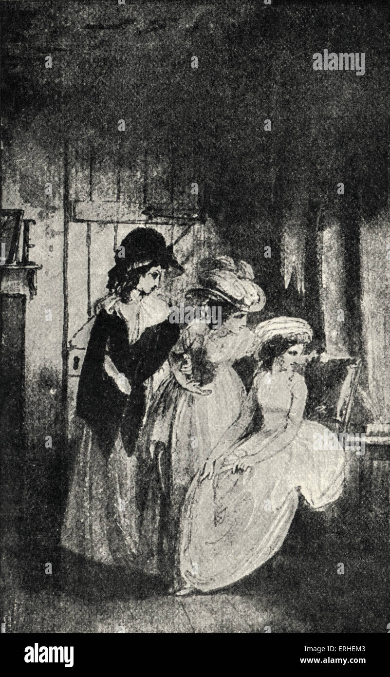 Samuel Richardson Roman - "Clarissa" - Illustration von Stothard veröffentlicht 1748. Stockfoto