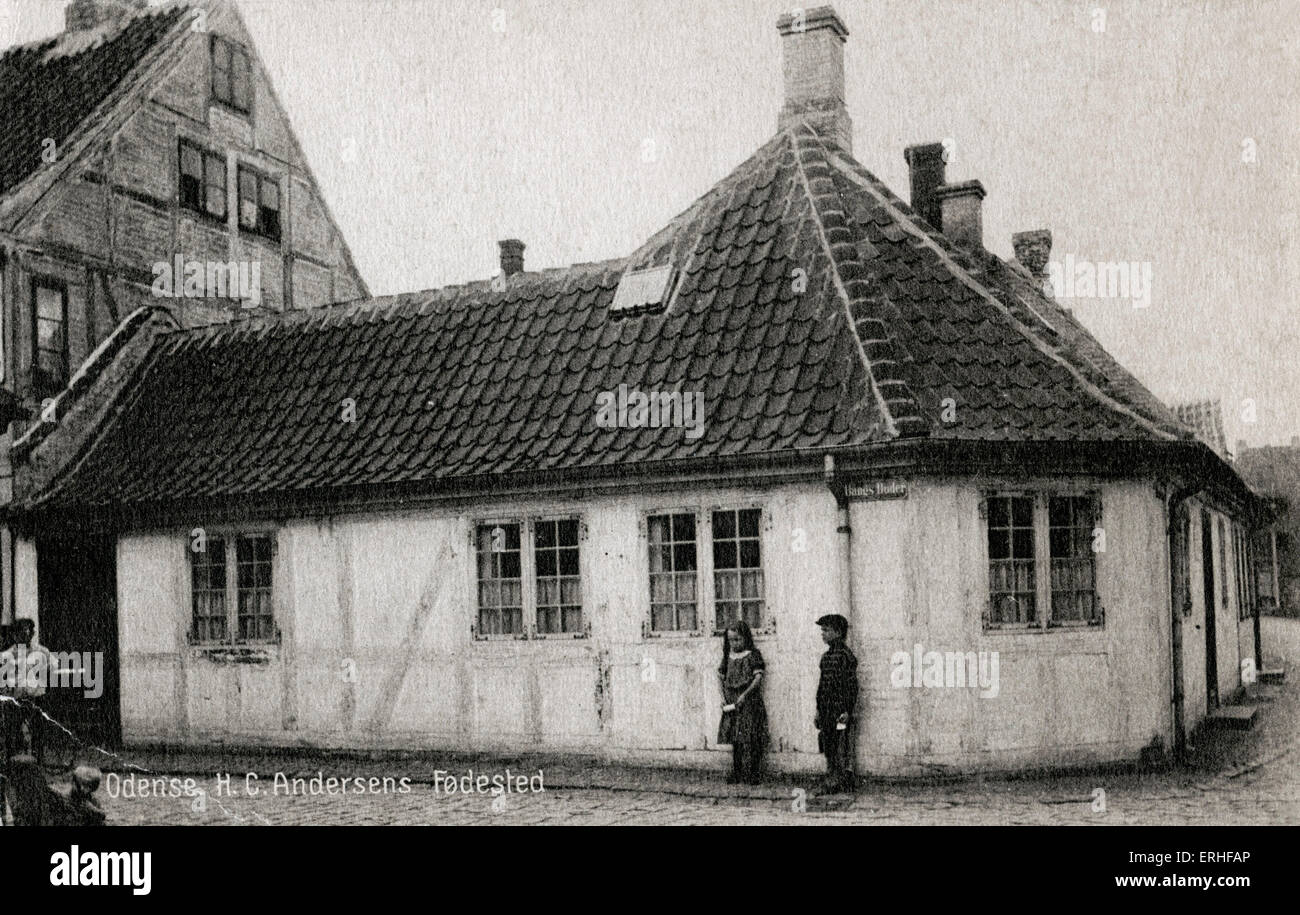 Hans Christian Andersen - dänischer Schriftsteller - Geburtsort in Odense 2. April 1805 - 4. August 1875 Stockfoto