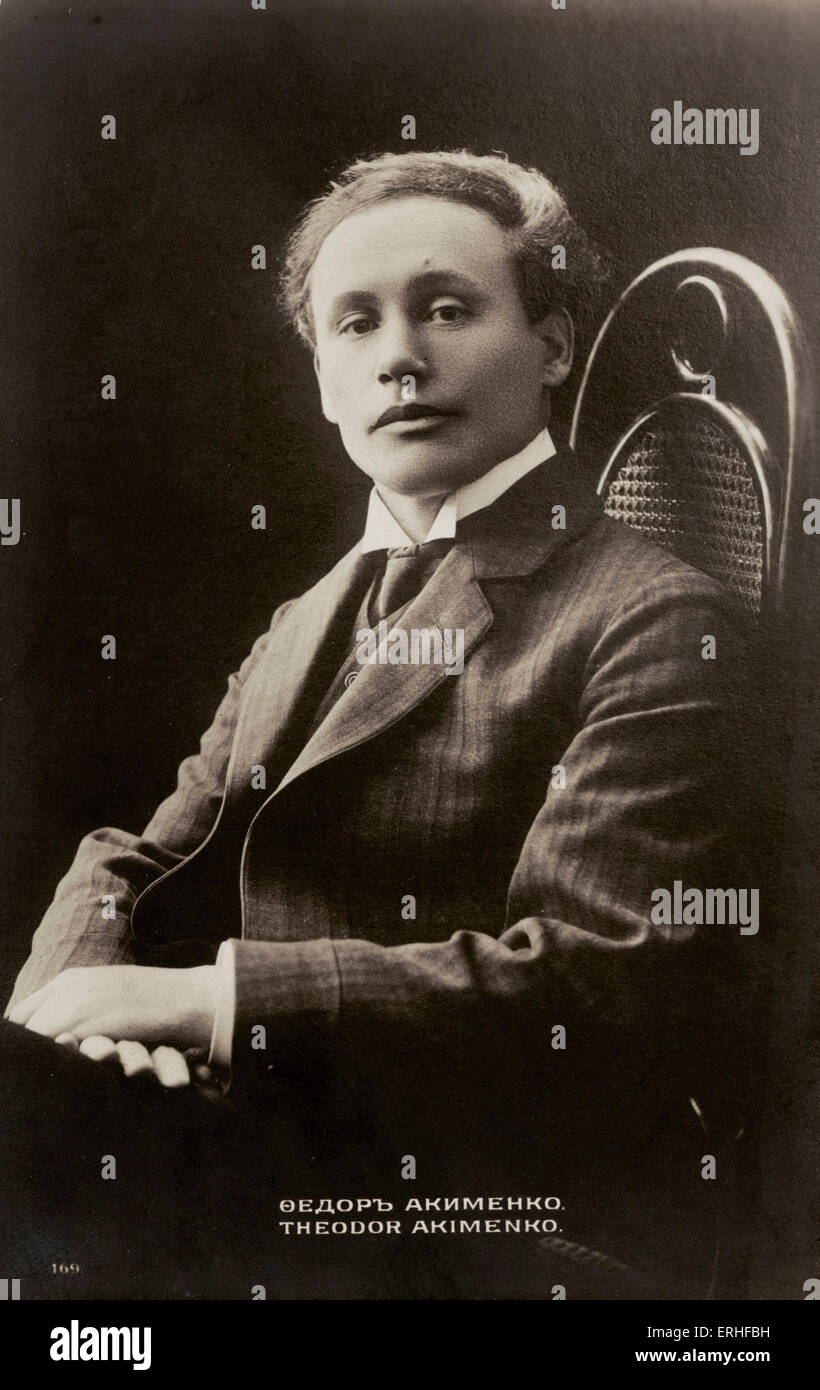 Theodore Akimenko - Porträt - russisch-ukrainischen Komponisten, 1876-1945 Stockfoto