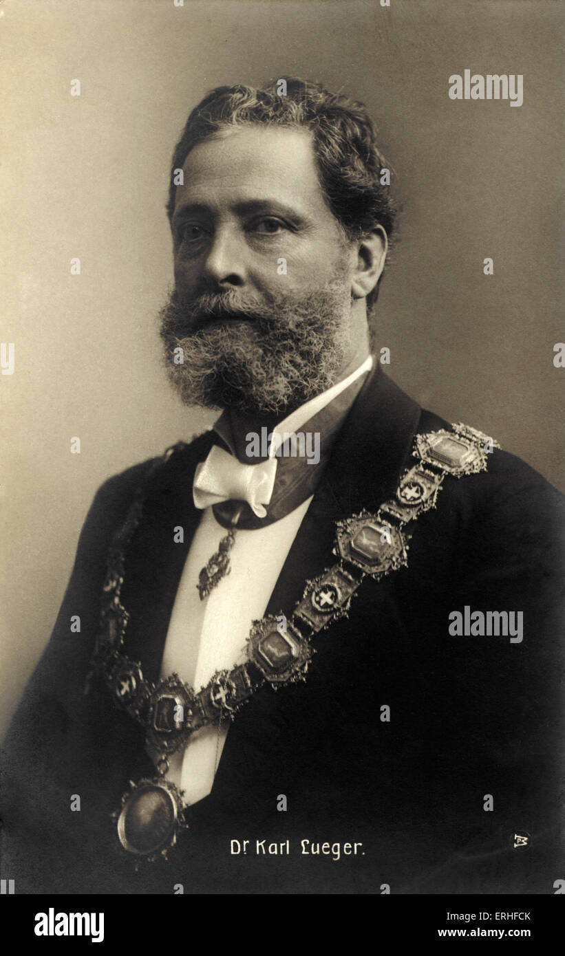 Dr. Karl Lueger, antisemitische Bürgermeister von Wien - Porträt Stockfoto