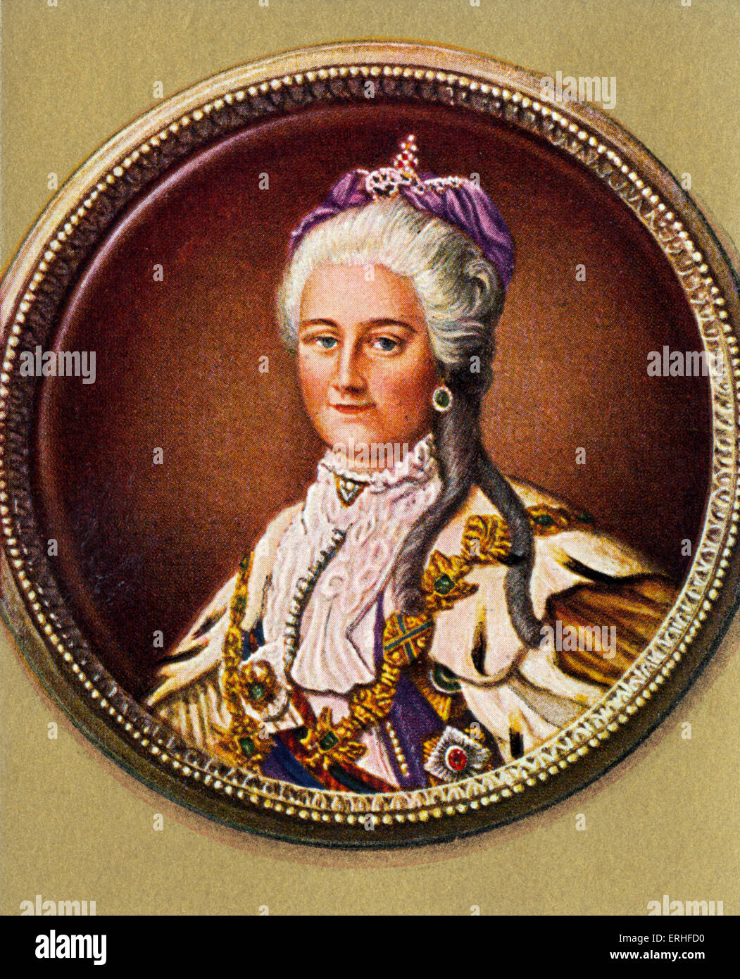 Katharina die große von Russland, 1729-1796. Kaiserin von Russland. Stockfoto