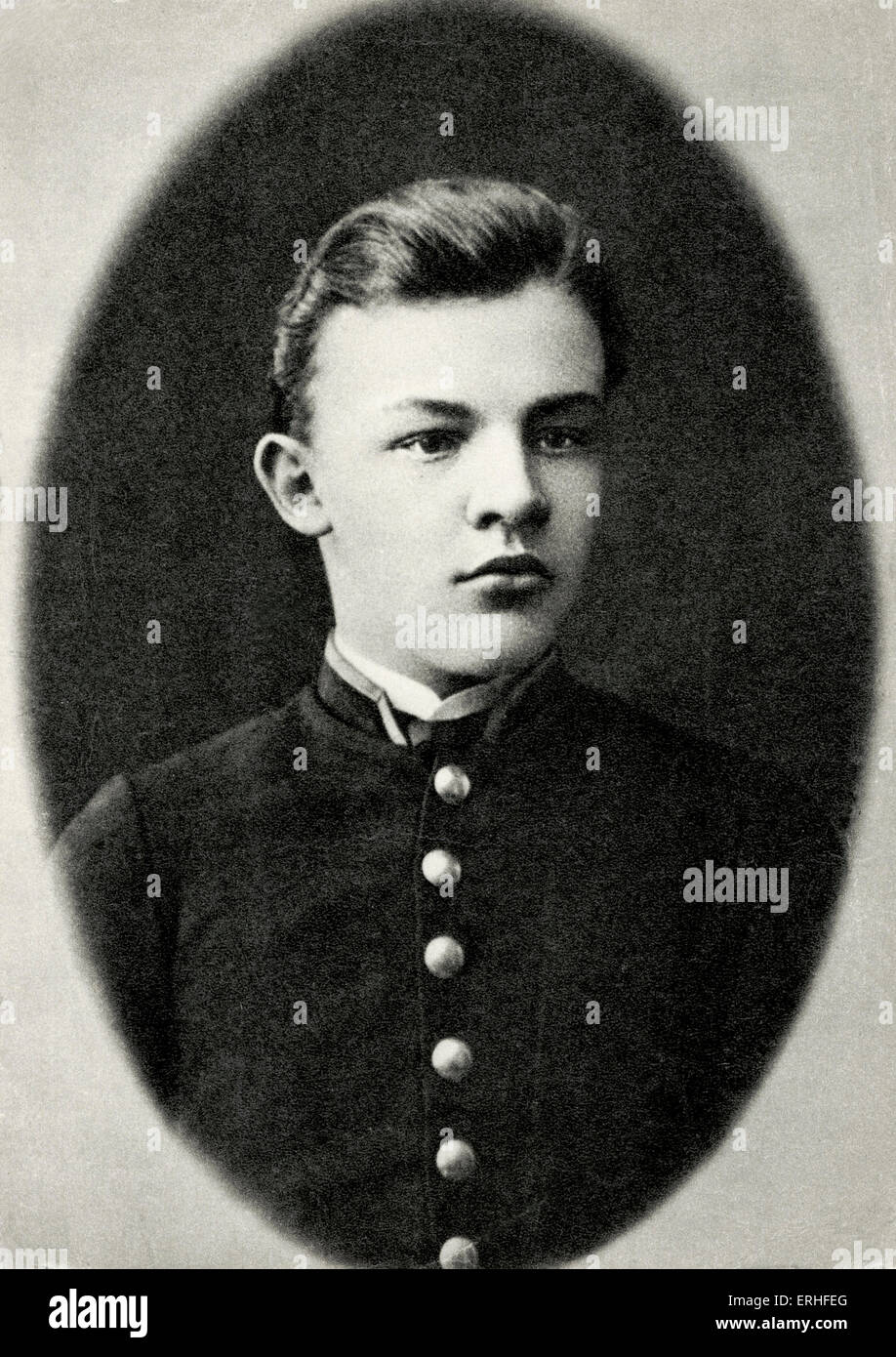 Vladimir Ilyich Lenin - Porträt als junger Mann, 1887 - 17 Jahre alt. Russische revolutionäre 22. April 1870 - 21. Januar 1924 Stockfoto