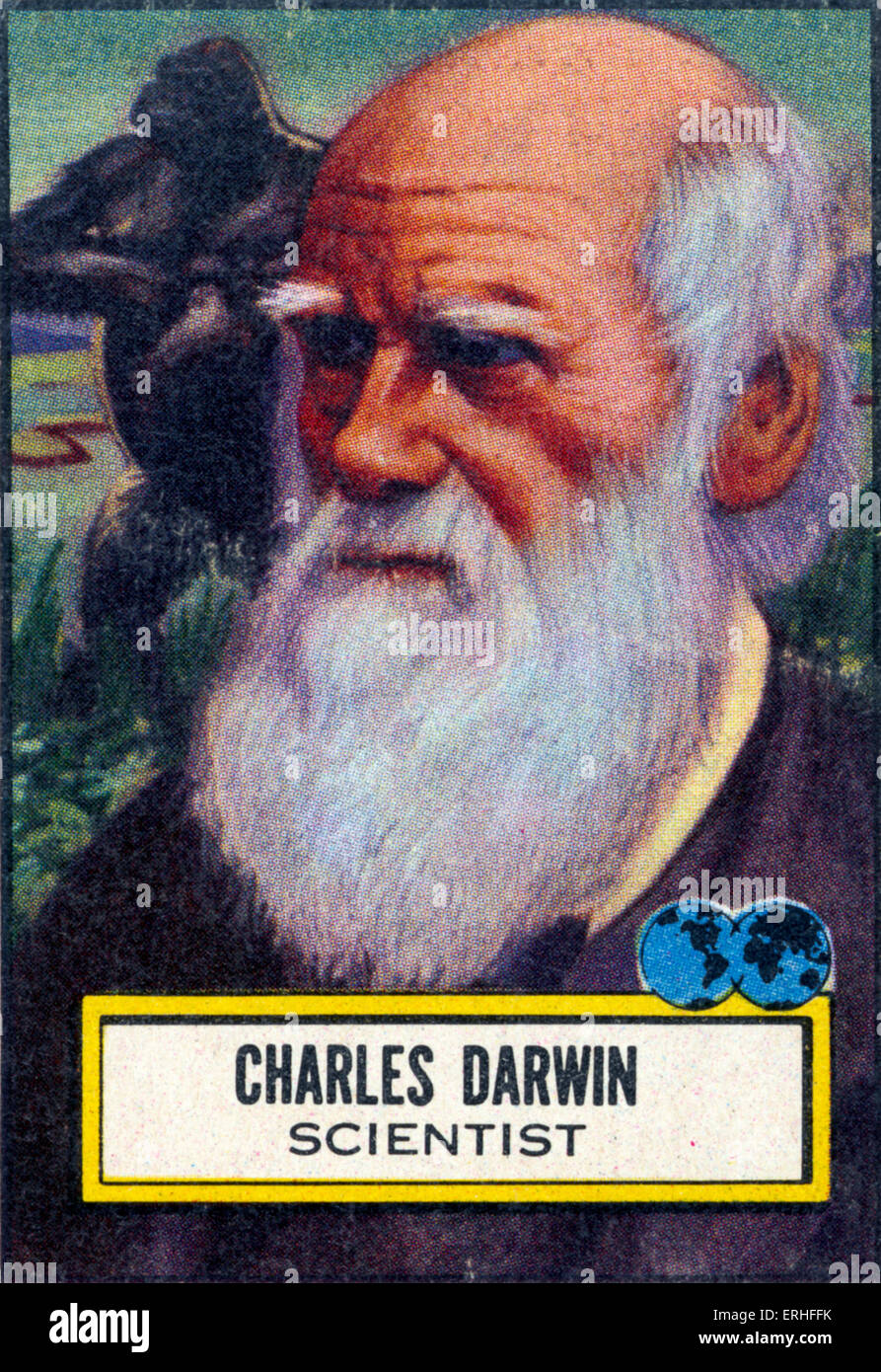 Charles Robert Darwin - Portrait von dem britischen Naturforscher. 12. Februar 1809 - 19. April 1882. Der Urheber (mit Alfred Stockfoto