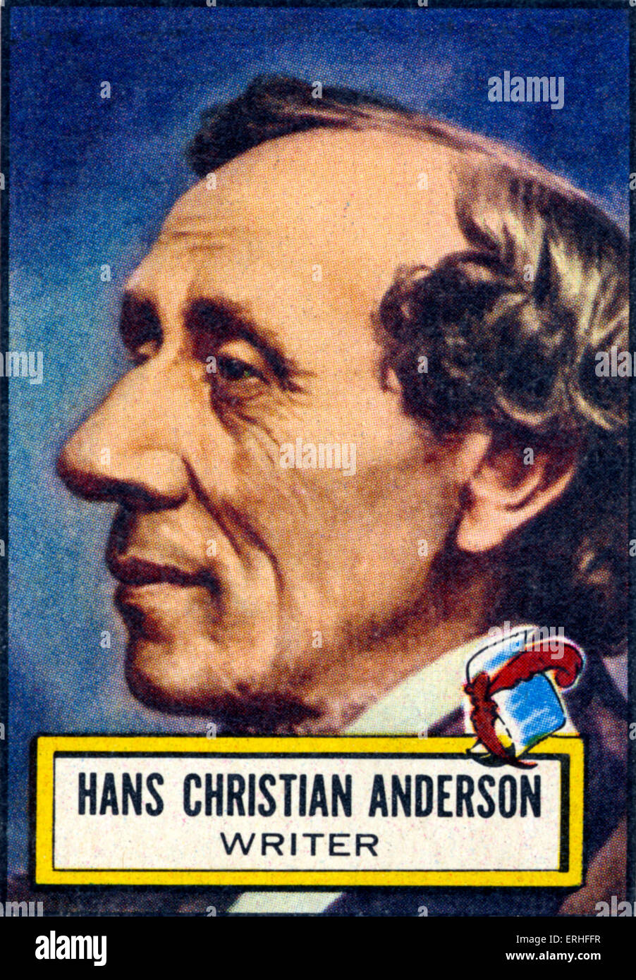 Hans Christian Andersen. Porträt des dänischen Schriftstellers der Märchen. 2. April 1805 - 4. August 1875 Stockfoto