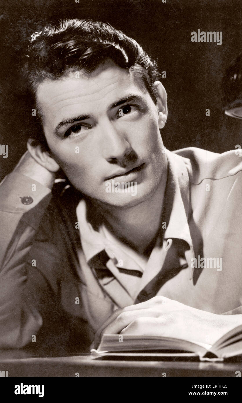 Gregory Peck - Porträt - US-amerikanischer Schauspieler 5. April 1916 - 12. Juni 2003 - Foto: RKO Radio. Publicity Foto Stockfoto
