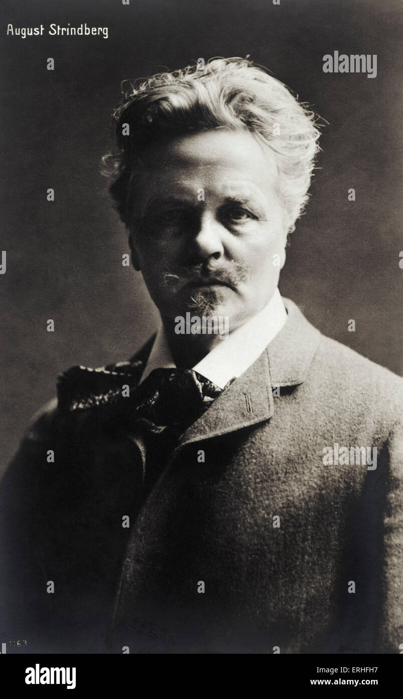 August Strindberg, Portrait. Schwedischer Dramatiker, Autor und Maler 22. Januar 1849 - 14. Mai 1912. Stockfoto