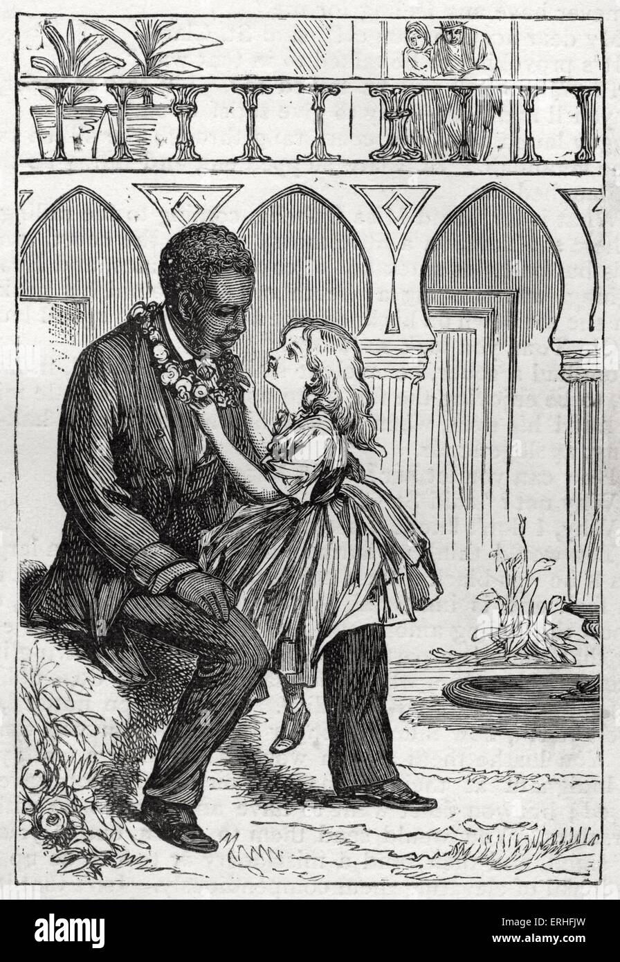 Harriet Beecher Stowes Roman Onkel Toms Hutte A Tale Des Lebens Unter Der Niedrigen Zuerst Veroffentlicht 1852 Illustration Von Anfang Des 20 Jahrhunderts Edition Eva Und Onkel Tom Im Garten