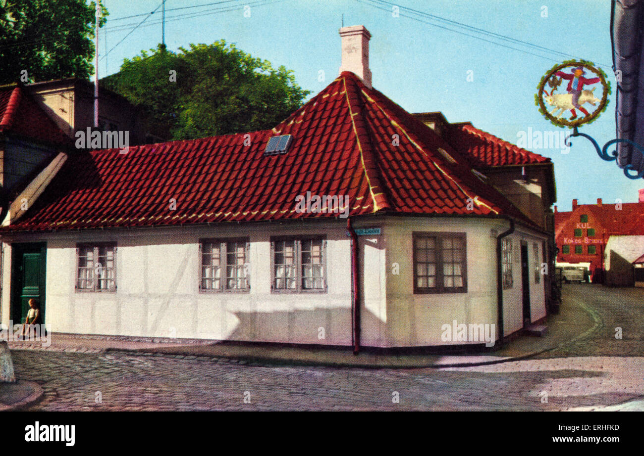 Hans Christian Andersen - dänischer Schriftsteller - Geburtsort in Odense 2. April 1805 - 4. August 1875 Stockfoto
