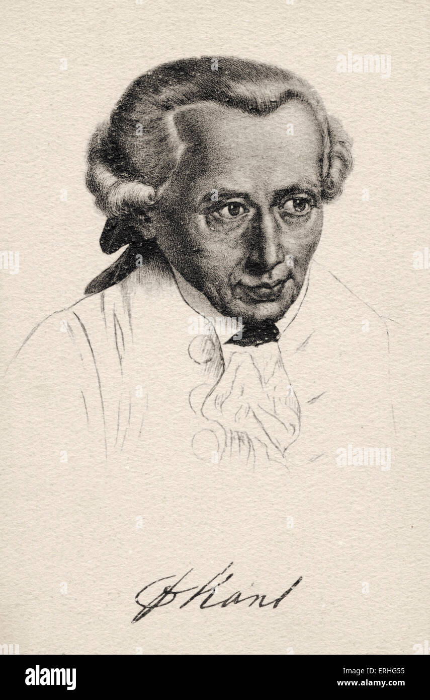 Immanuel Kant - preußischer Philosoph, 22. April 1724 - 12. Februar 1804. Stockfoto