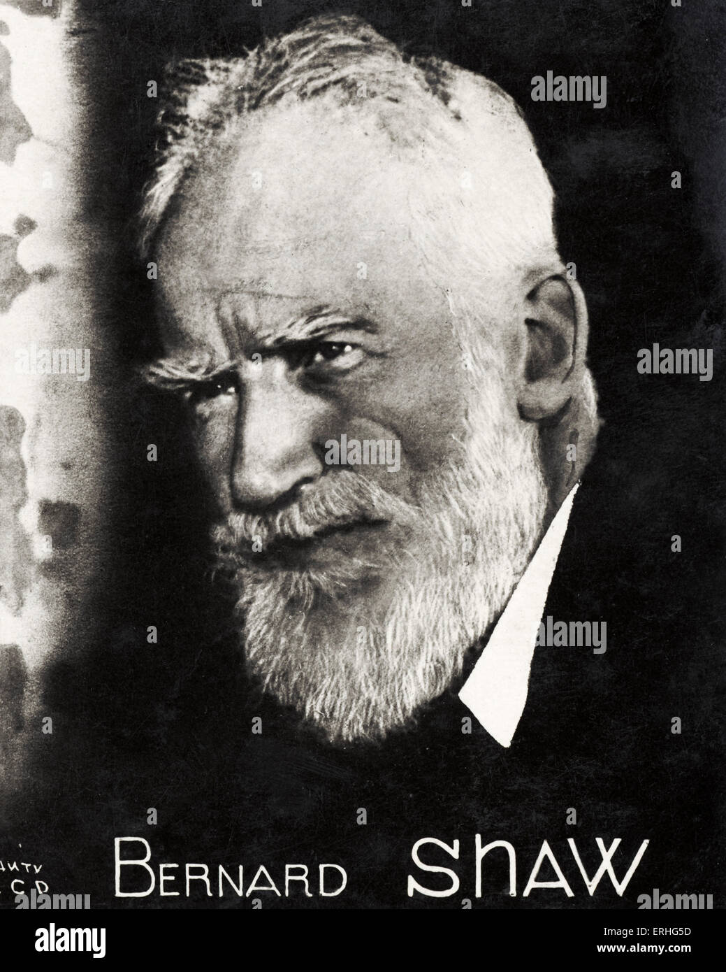 Shaw - Porträt des irischen Dramatiker, Kritiker und Nobel-Preisträger. 26. Juli 1856 - 2. November 1950. Aus einer Stockfoto