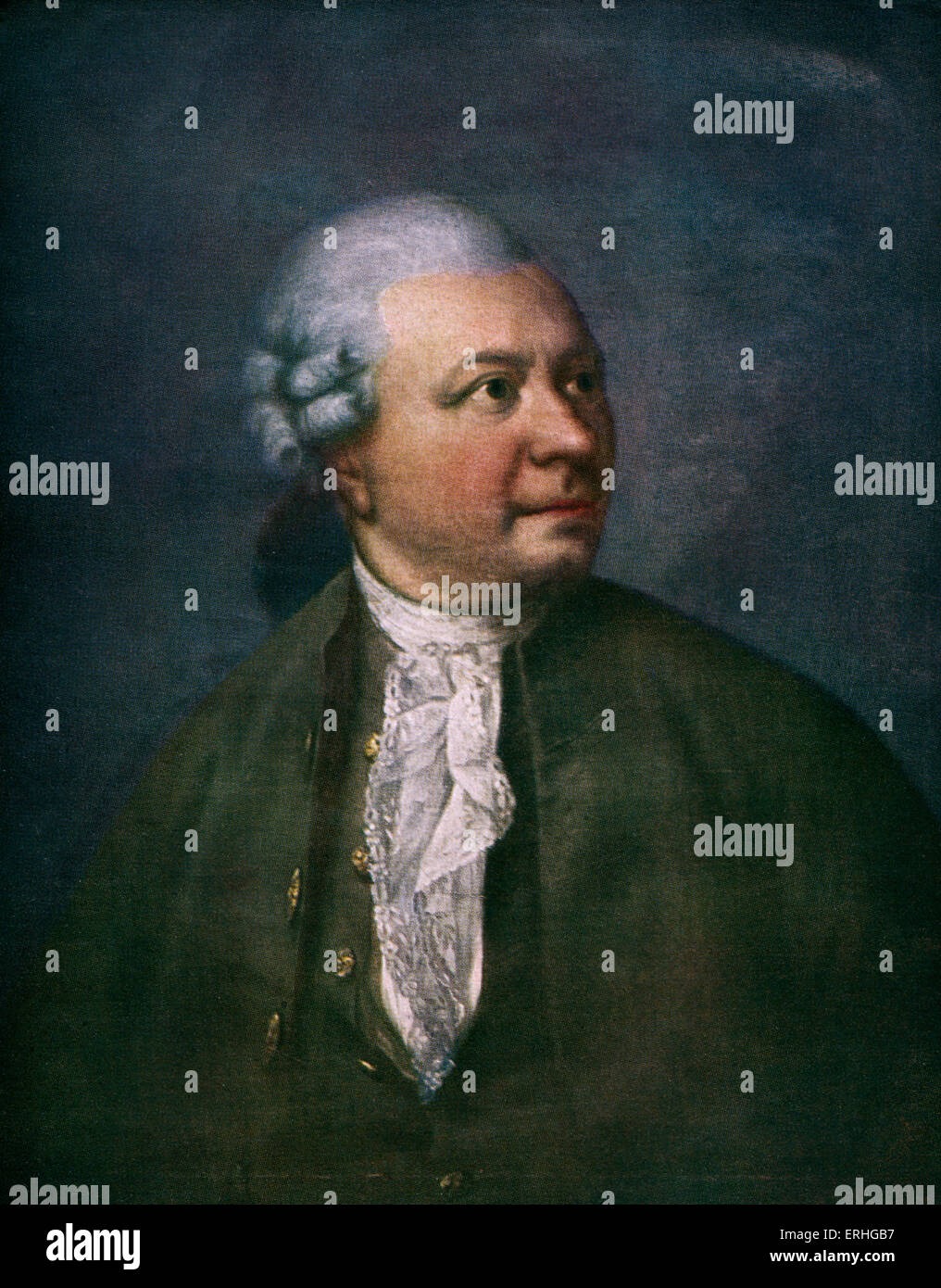 Friedrich Klopstock, Portrait. Gemälde von Jens Juel. Deutscher Dichter, 1724-1803.  Text mit Mahler für M' Auferstehung in schrieb Stockfoto