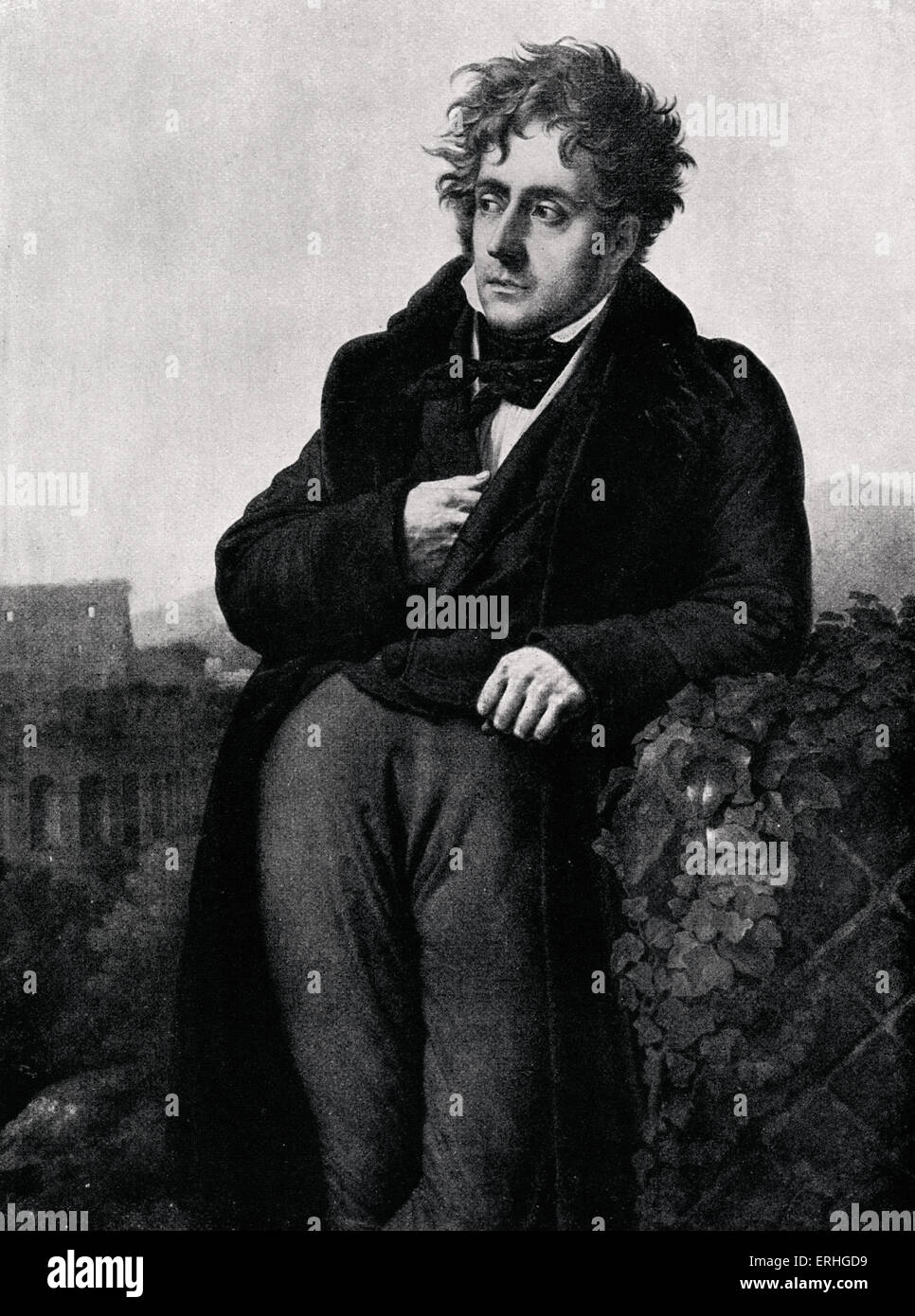 Viscount Chateaubriand - Porträt des französischen Schriftstellers. Gemälde von Girodet. 1768-1848 Stockfoto